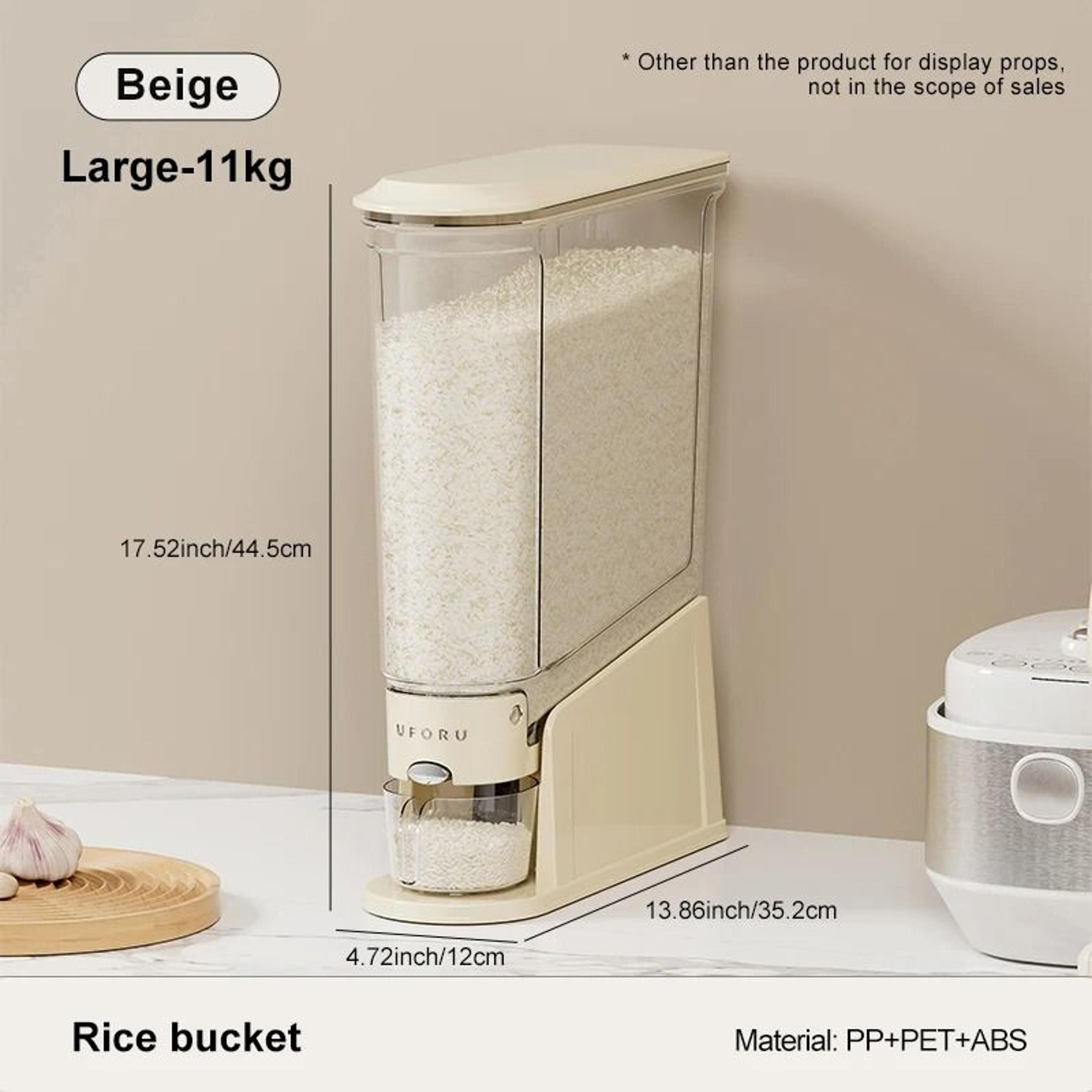 Premium Sealed Rice Bucket Dispenser  MoistureProof  InsectProof Grain Storage Container With Measu 4