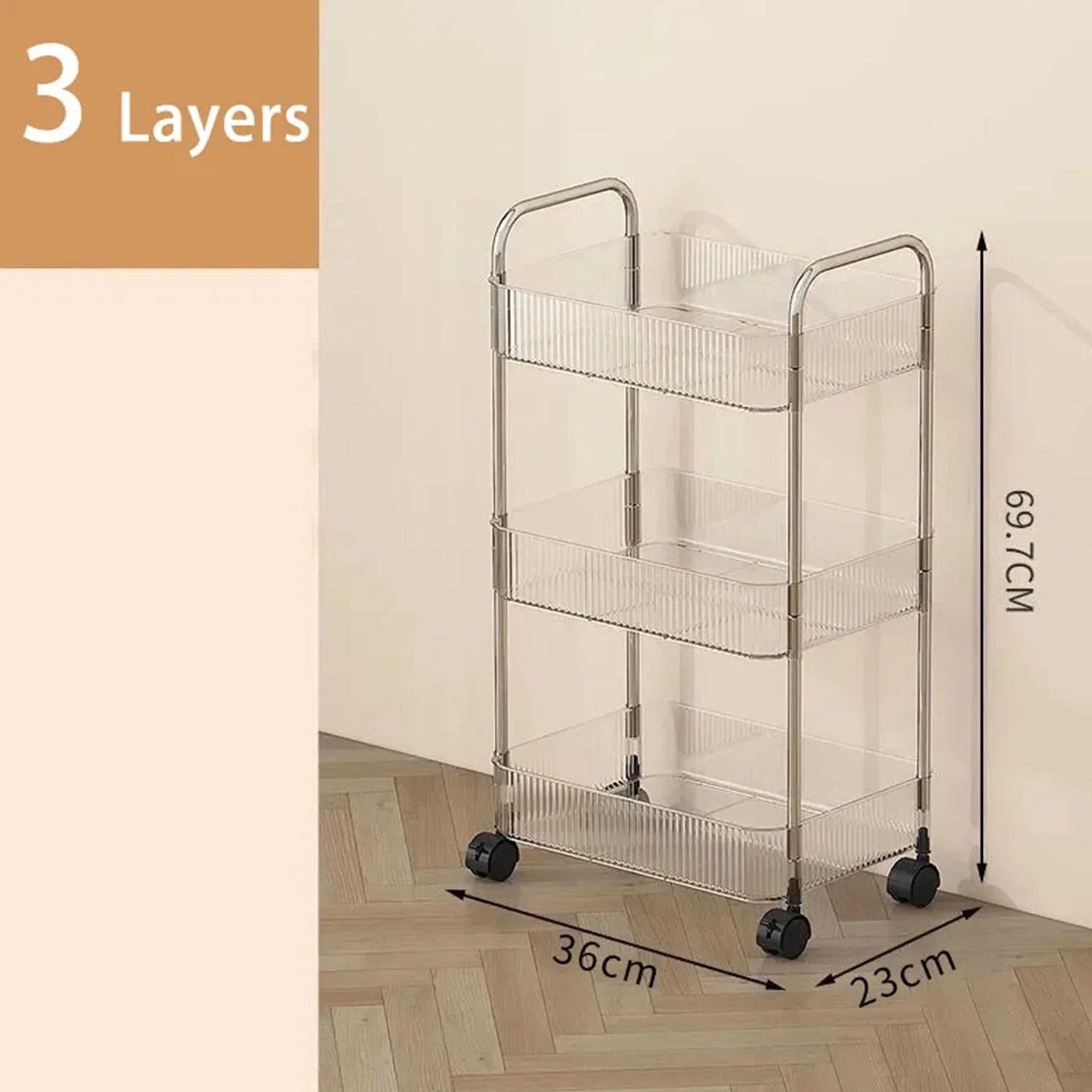 MultiTier Mobile Rolling Storage Cart Trolley With Wheels 7