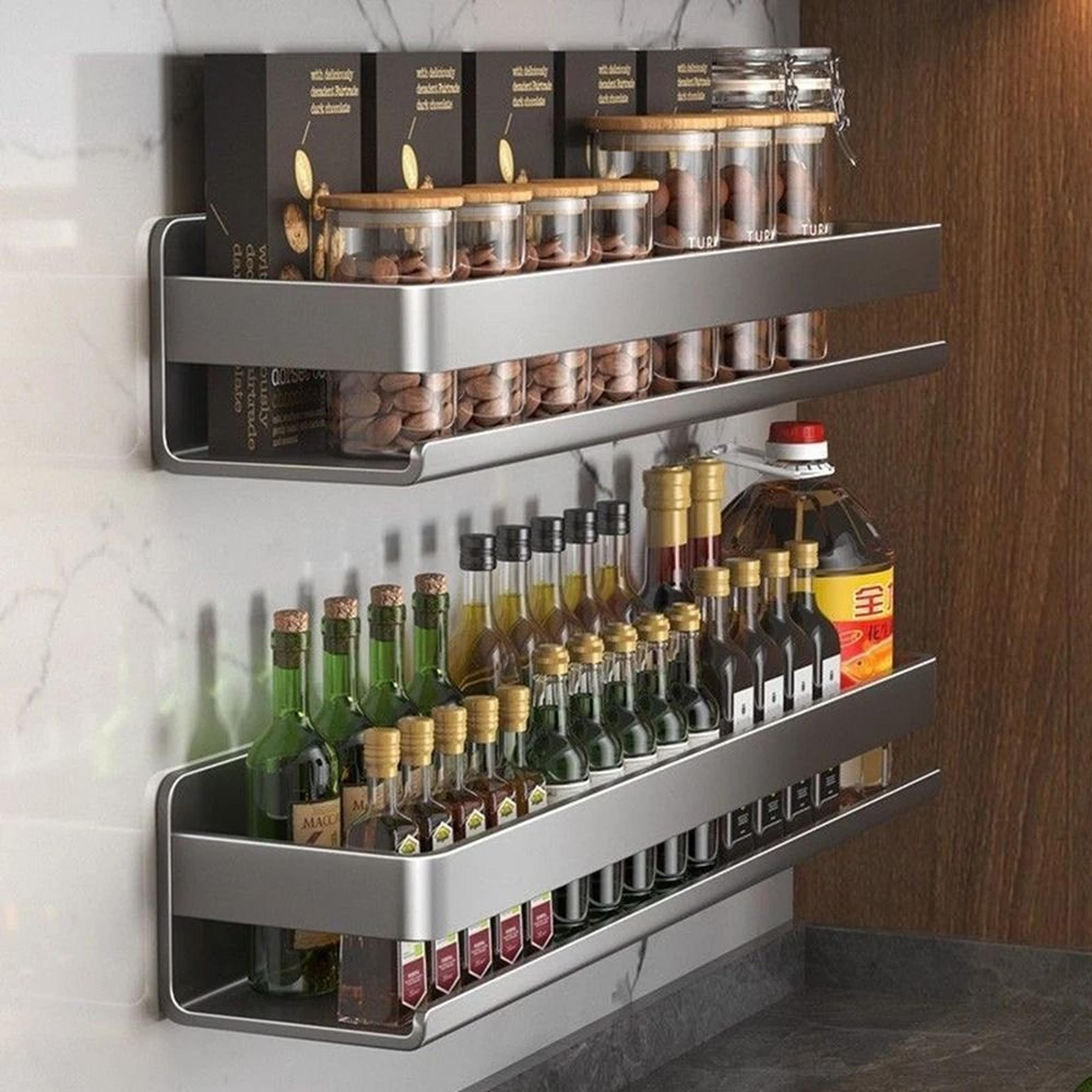 WallMounted MultiFunctional Bathroom  Kitchen Storage Shelf 1