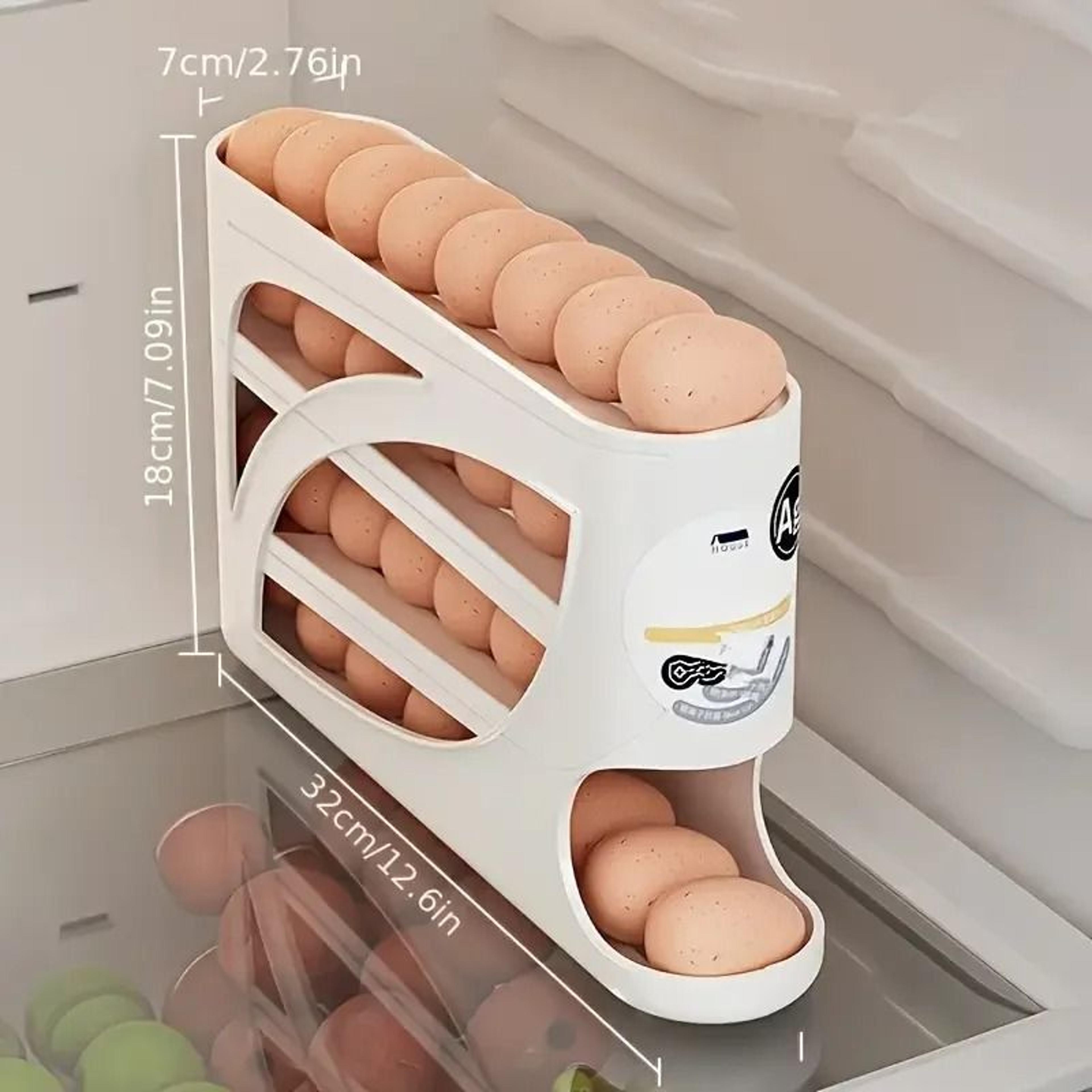 SpaceSaving 4Tier AutoRolling LargeCapacity Egg Organizer Rack 6