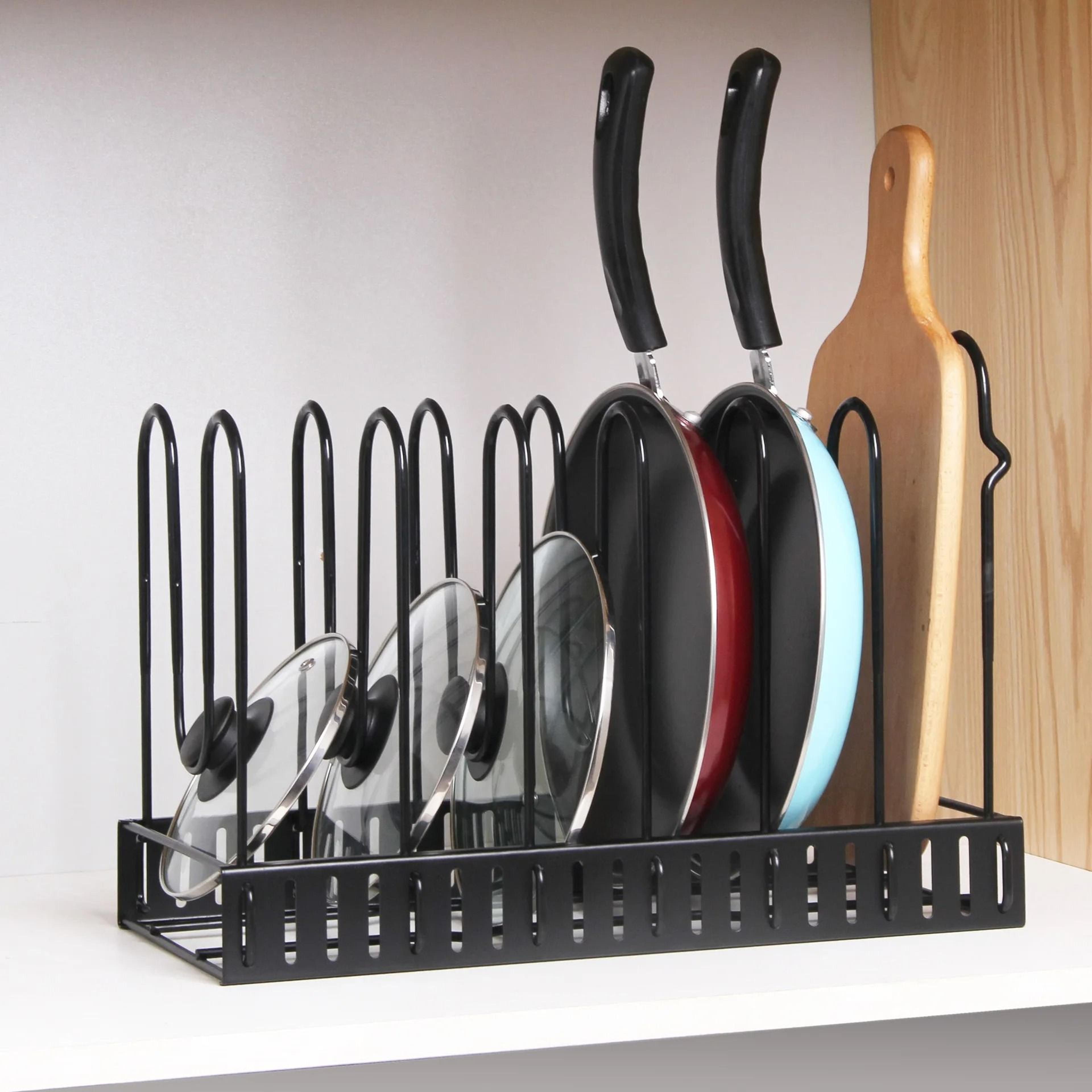 MultiLayer Bilateral Iron Wire Pots And Pans Organizer Rack 3
