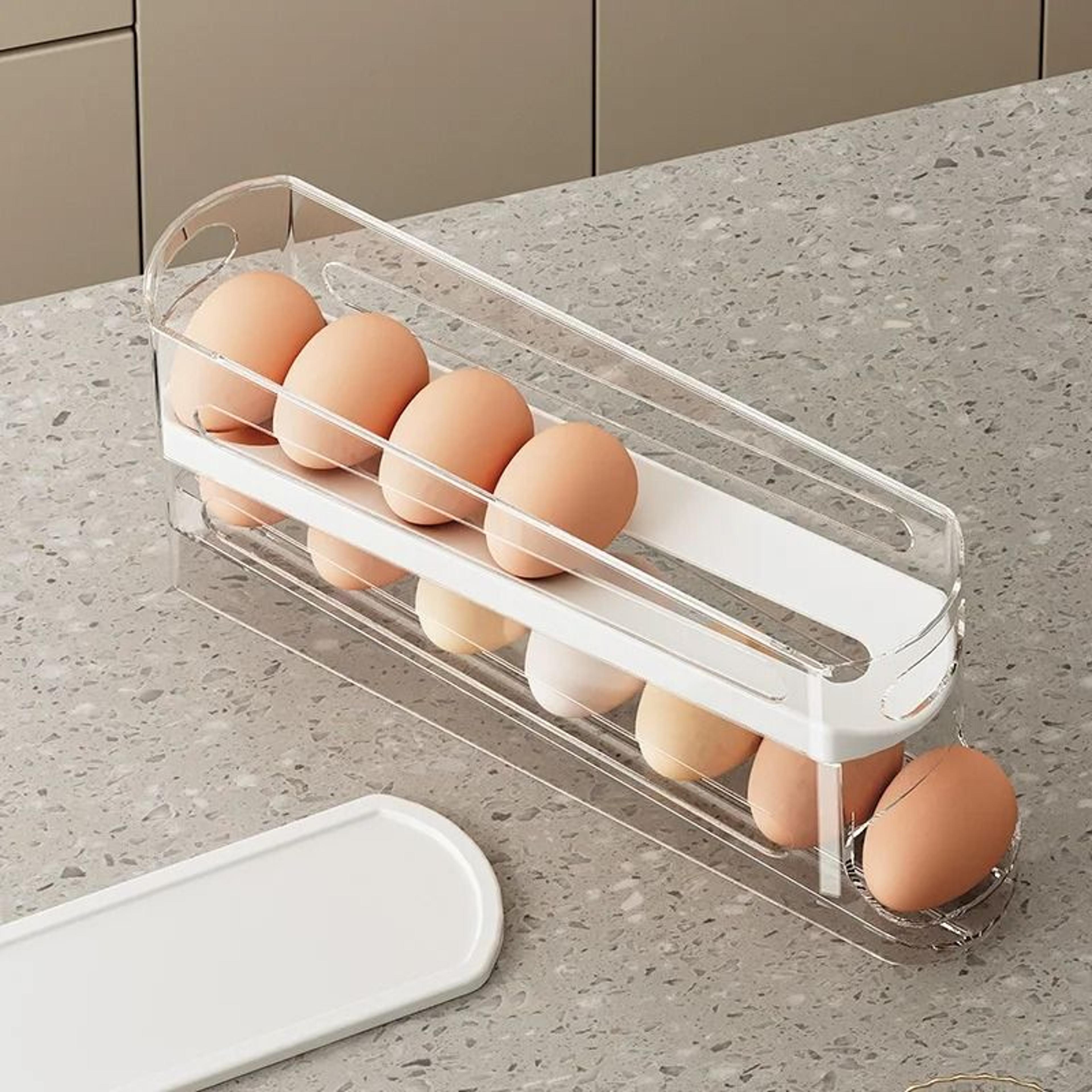 Bilayer LadderStyle AutoRolling Refrigerator Egg Dispenser 3