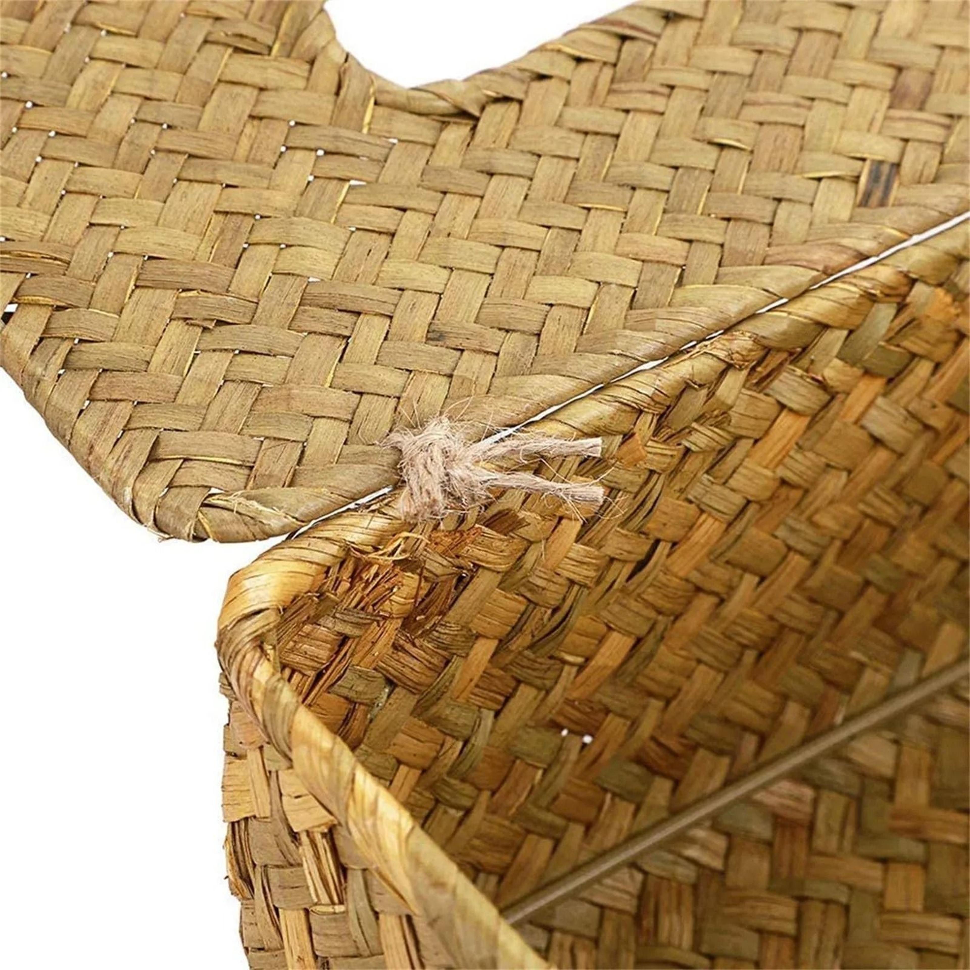 Handmade Natural Rattan Tissue Box Cover  Desktop Decoration Holder 4