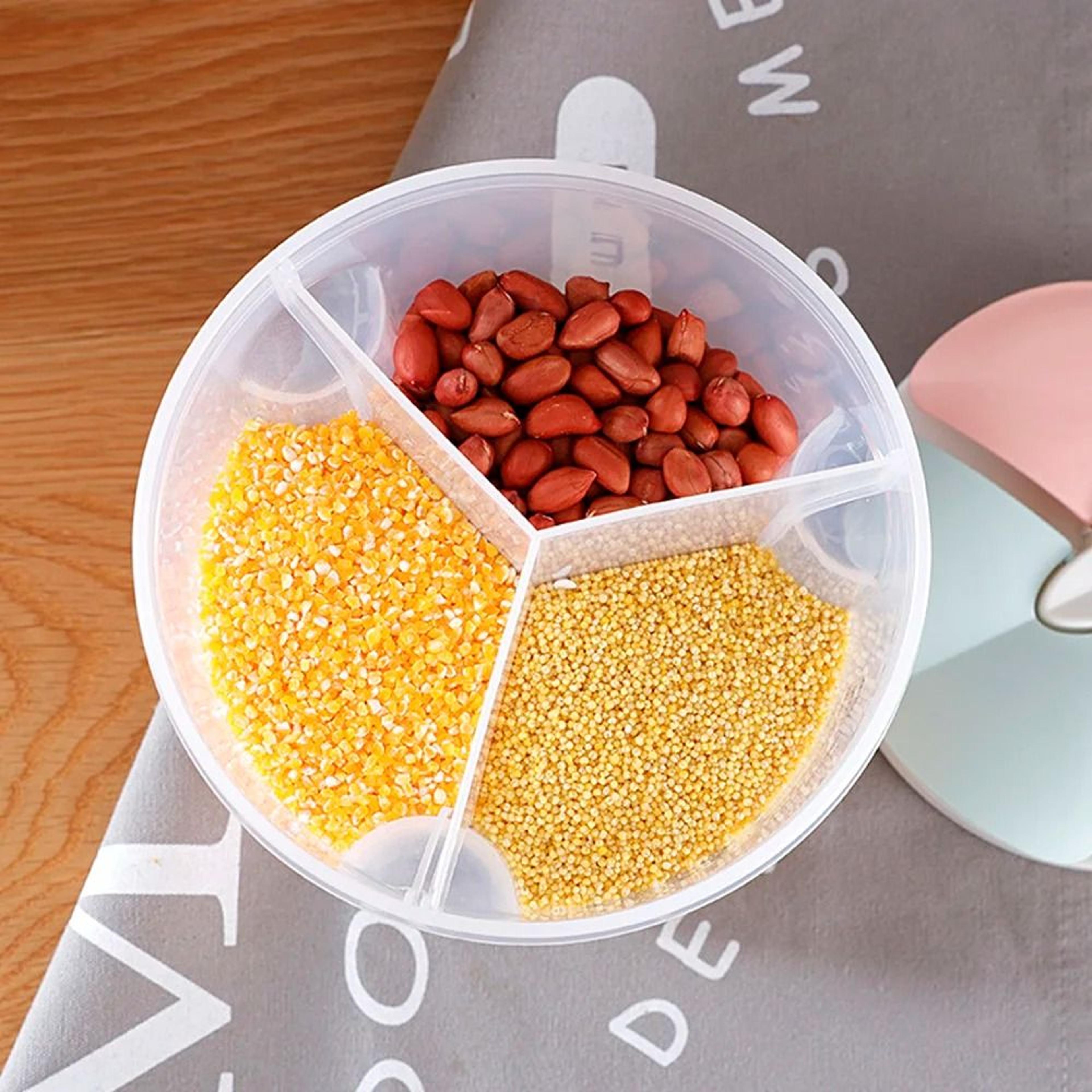 Compartment Plastic Sealed Rotating Dry Food  Rice Container Storage Tank 5