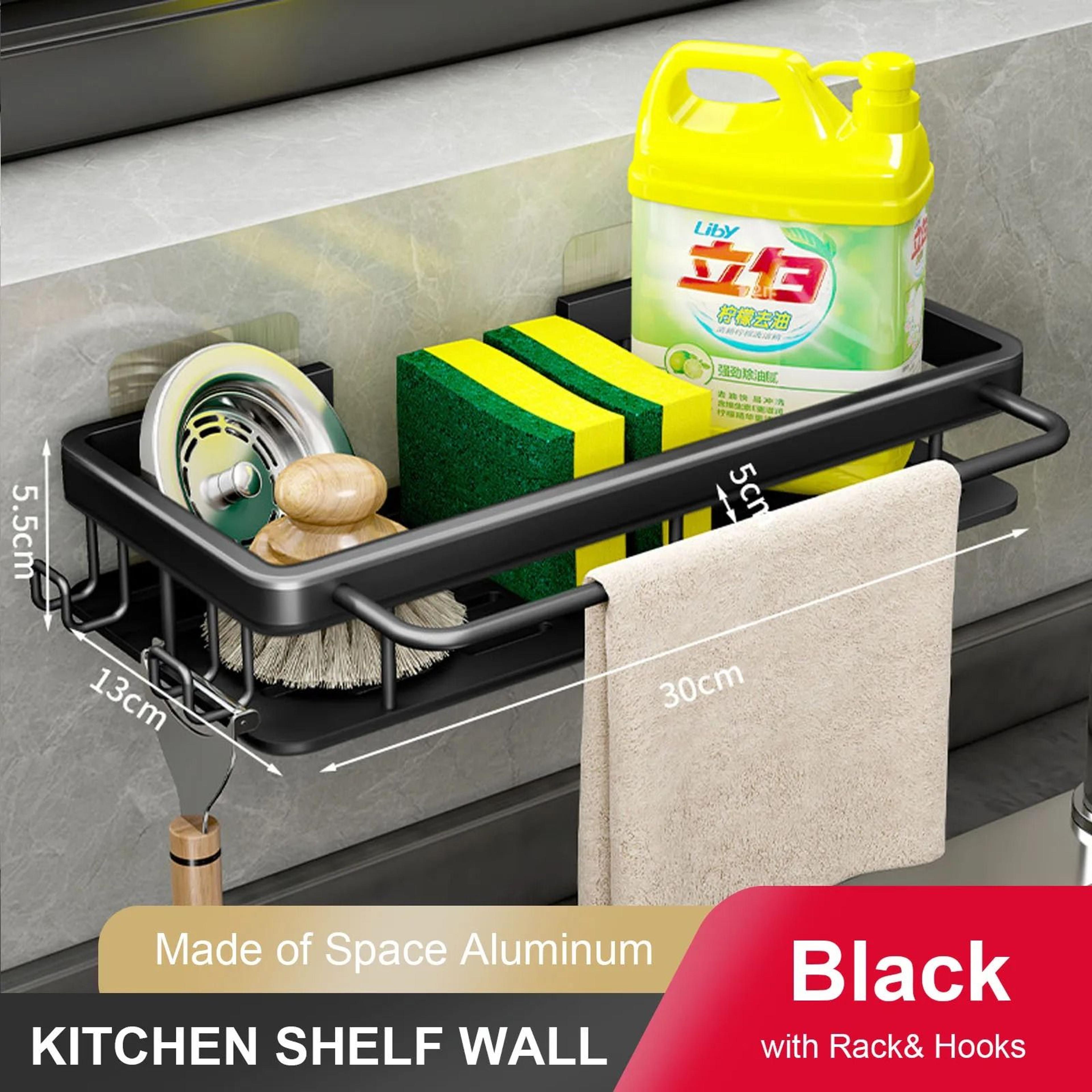 Wall Storage Suspended Kitchen Sink Drainer Sponge Holder  Soap Rack 4