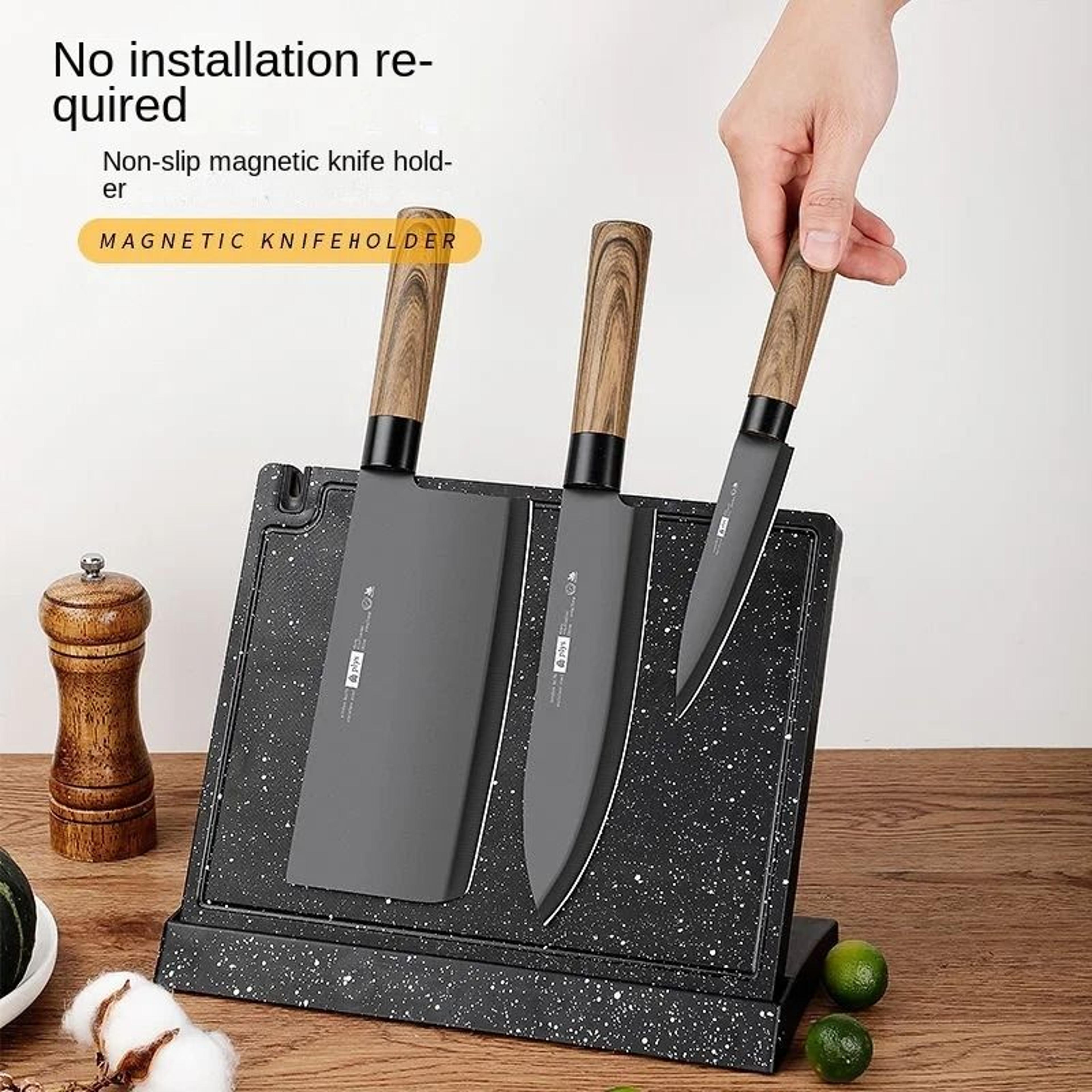 Magnetic Knife Holder PerforationFree Kitchen Knife Storage Rack 0