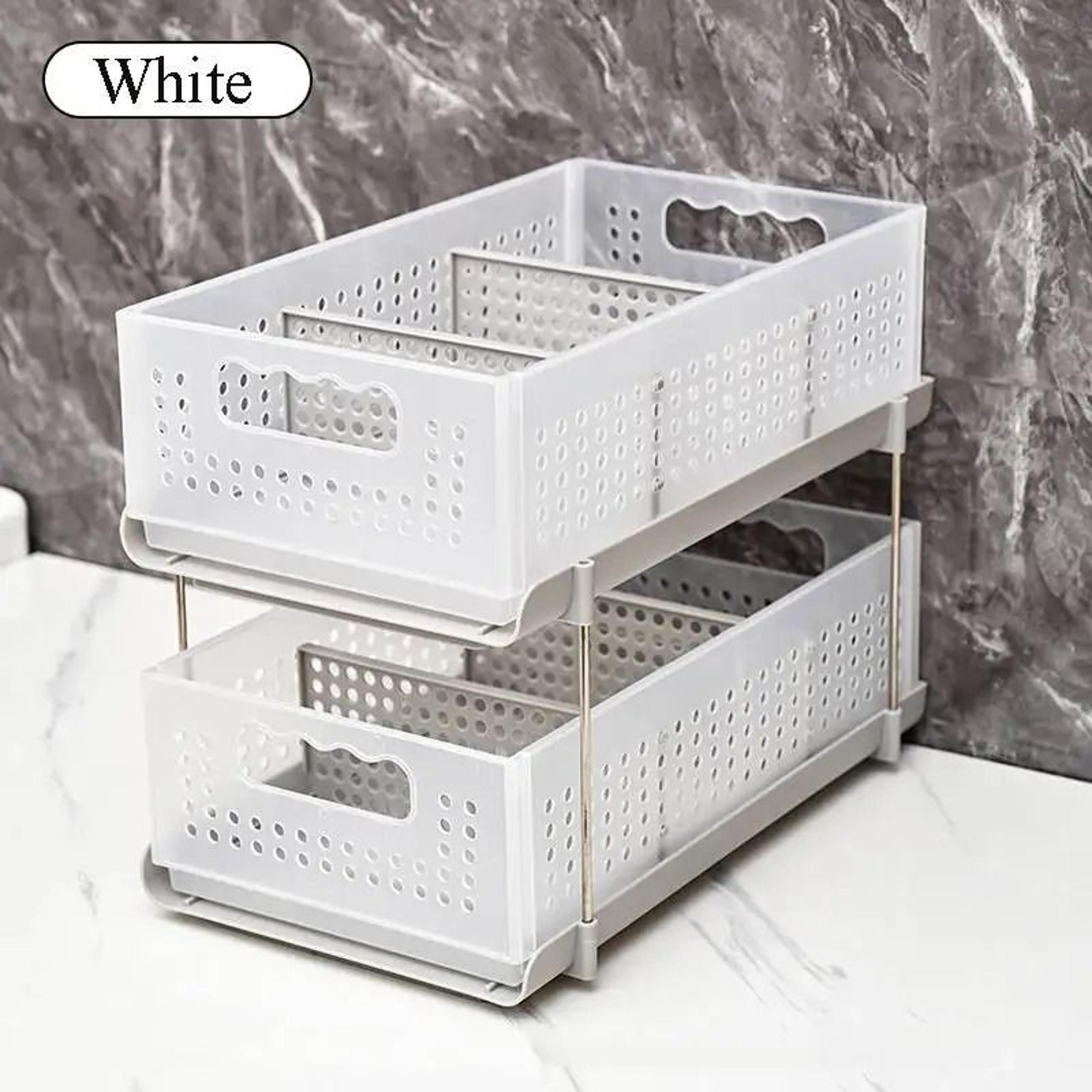 2Tier Pull Out Cabinet Organizers  Portable SlideOut Storage Rack 7