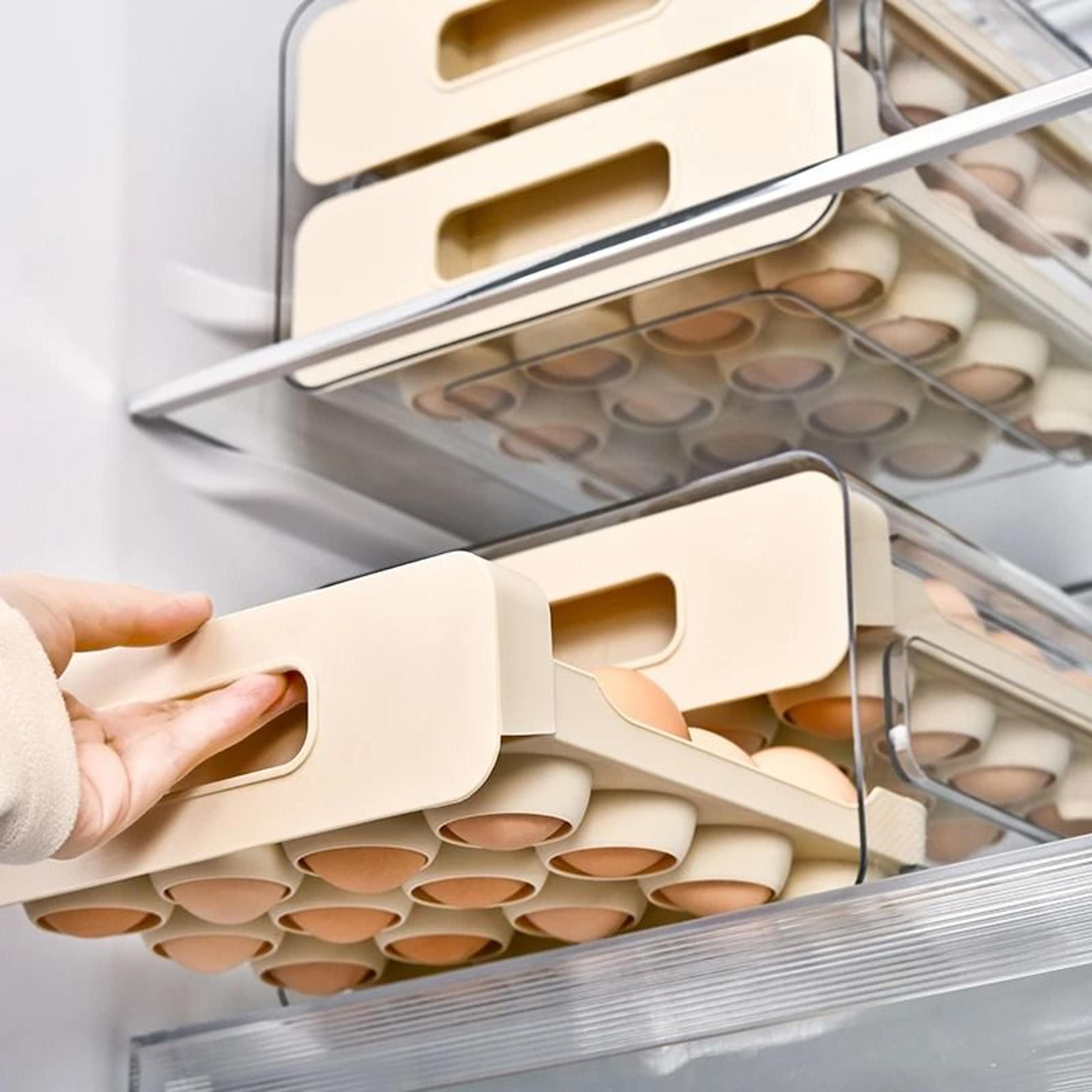 2Drawer Stackable Egg Tray  SlideOut Refrigerator Storage Box 4