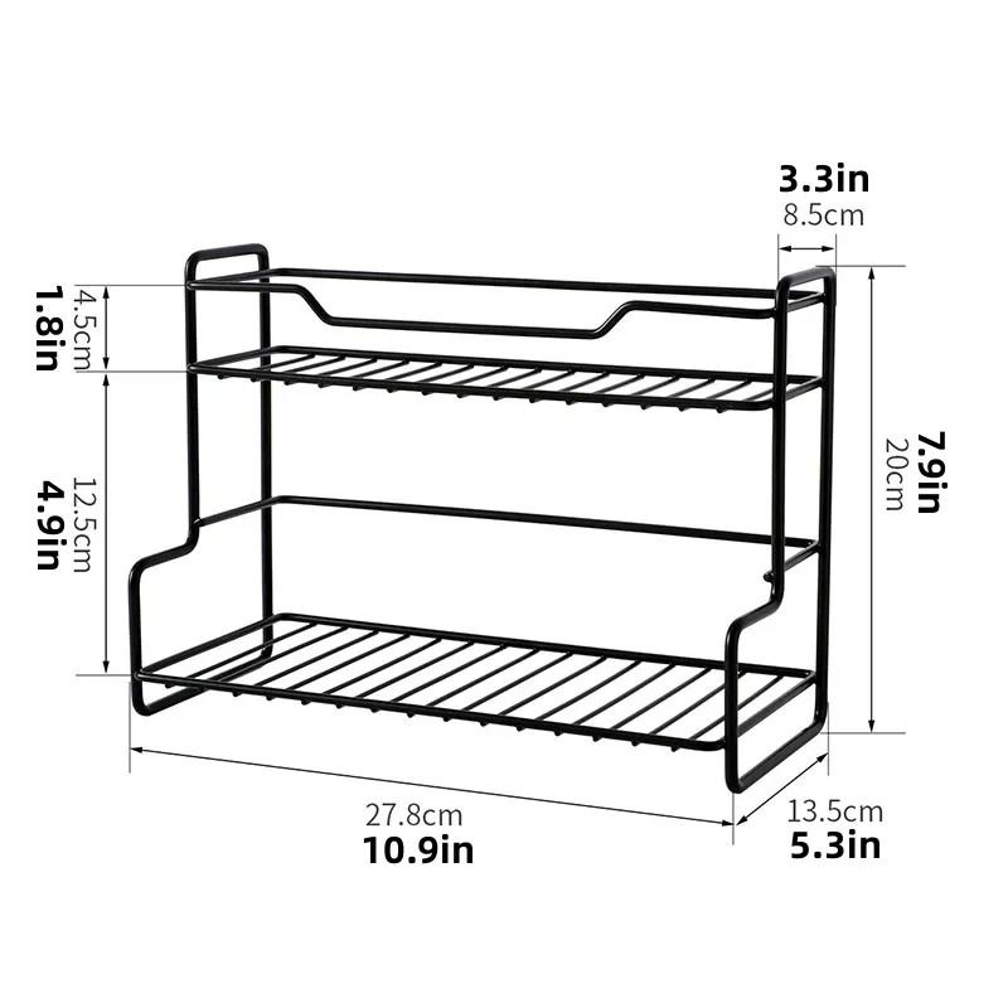 Stainless Steel Storage Rack NoDrilling Multifunctional Organizer Shelf 4