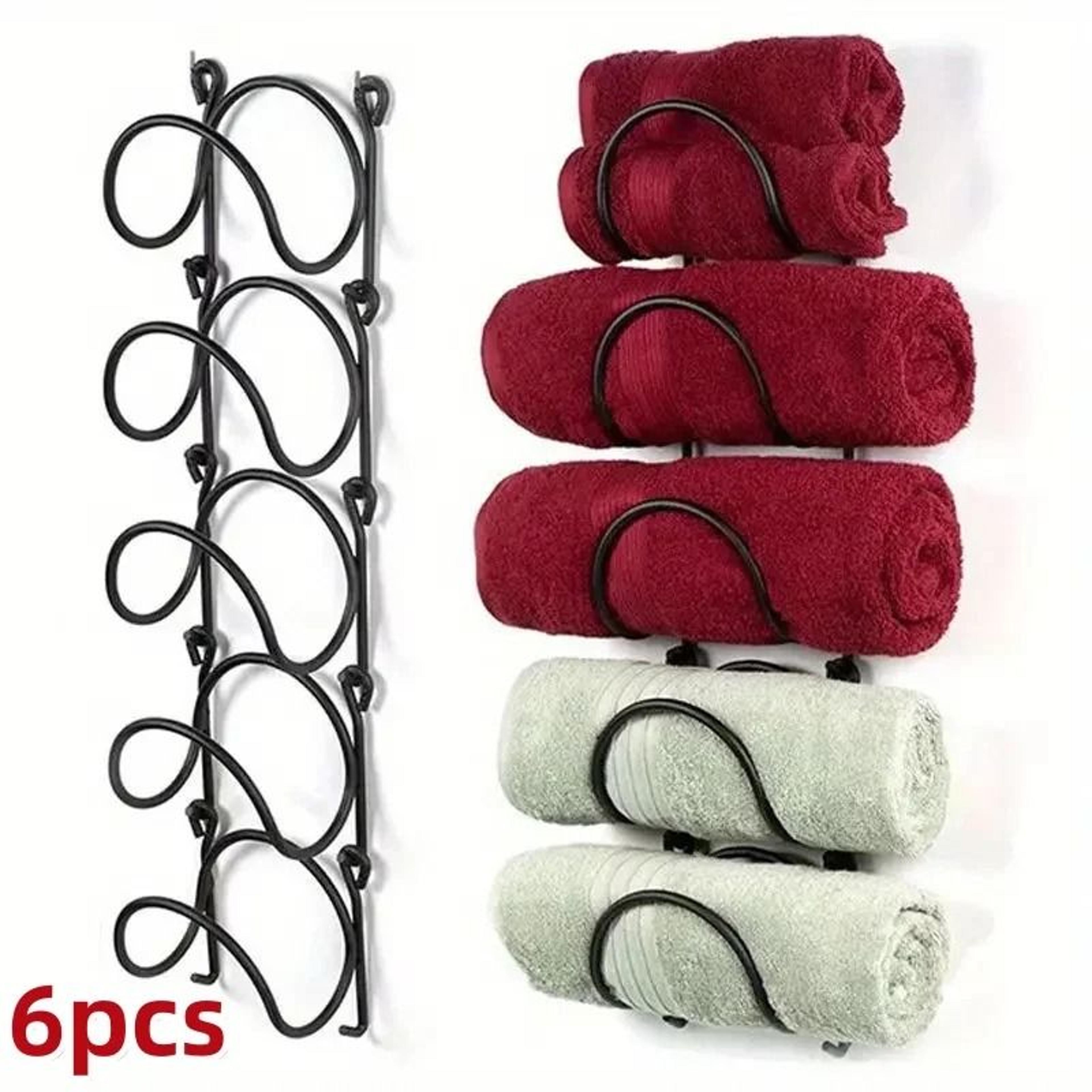 WallMounted MultiLayer Towel  Wine Display Rack  PunchFree Wall Organizer Decor 0