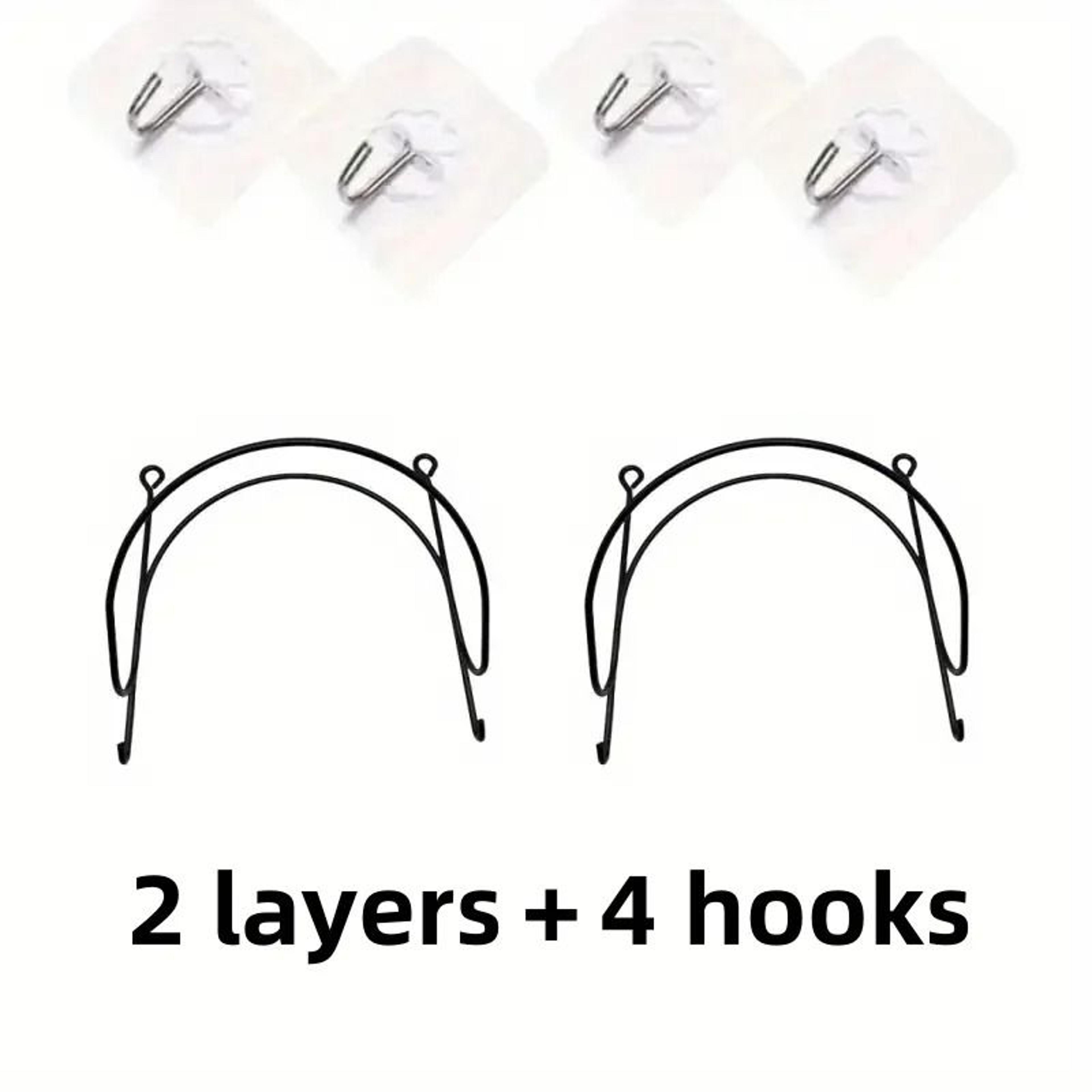 WallMounted MultiLayer Towel  Wine Display Rack  PunchFree Wall Organizer Decor 6
