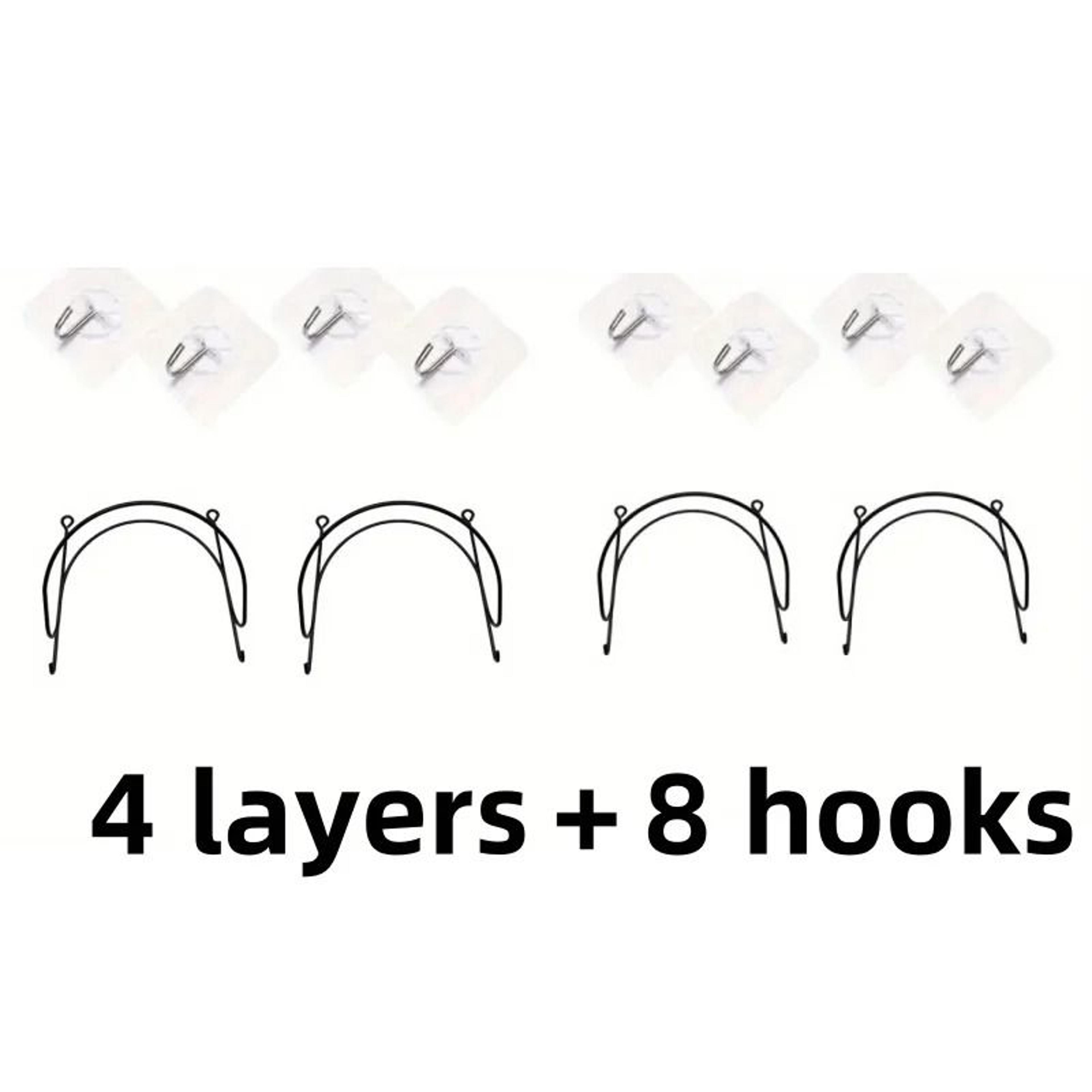 WallMounted MultiLayer Towel  Wine Display Rack  PunchFree Wall Organizer Decor 7