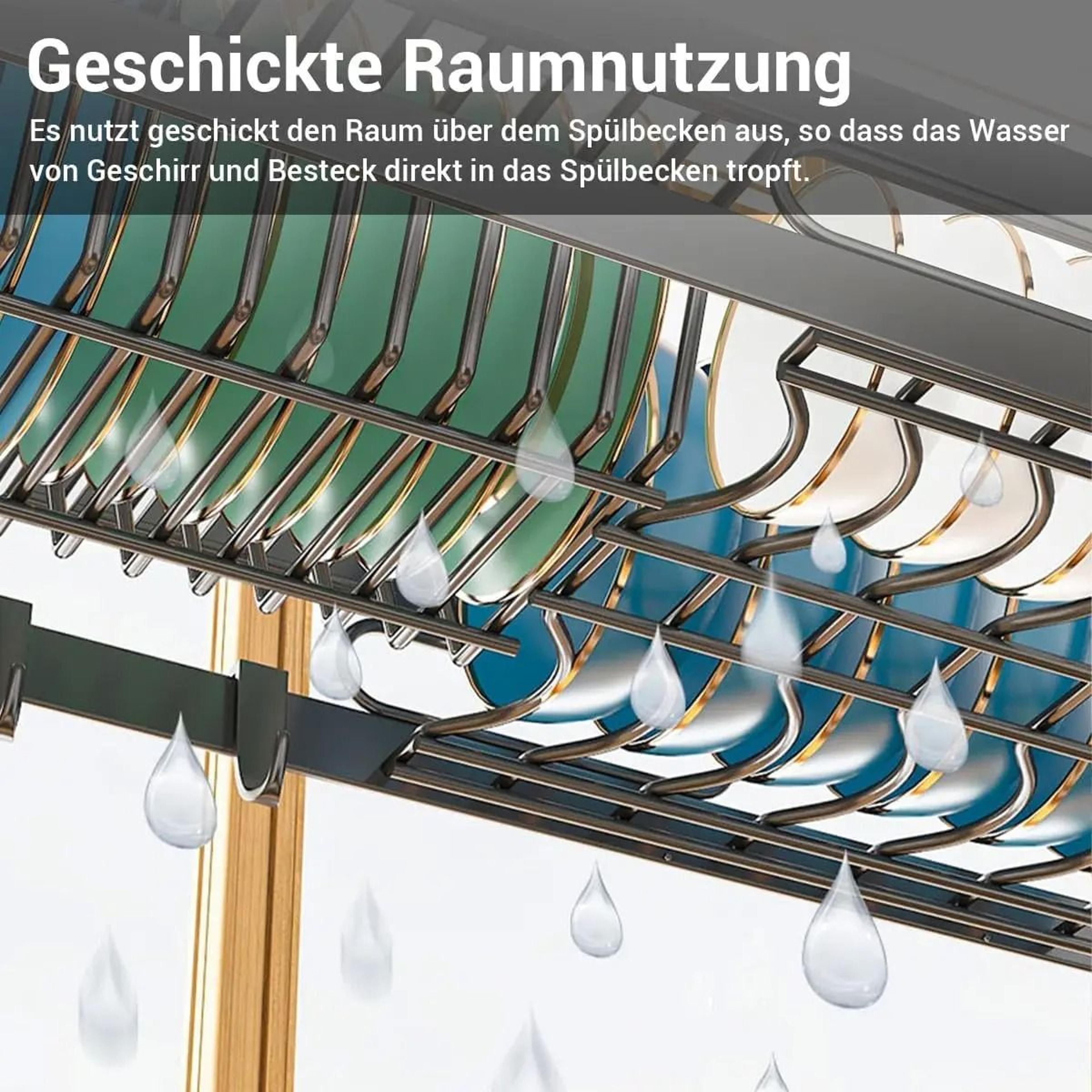 Premium OverSink Dish Drying Rack  HeavyDuty SpaceSaving Large Capacity Kitchen Shelf 2