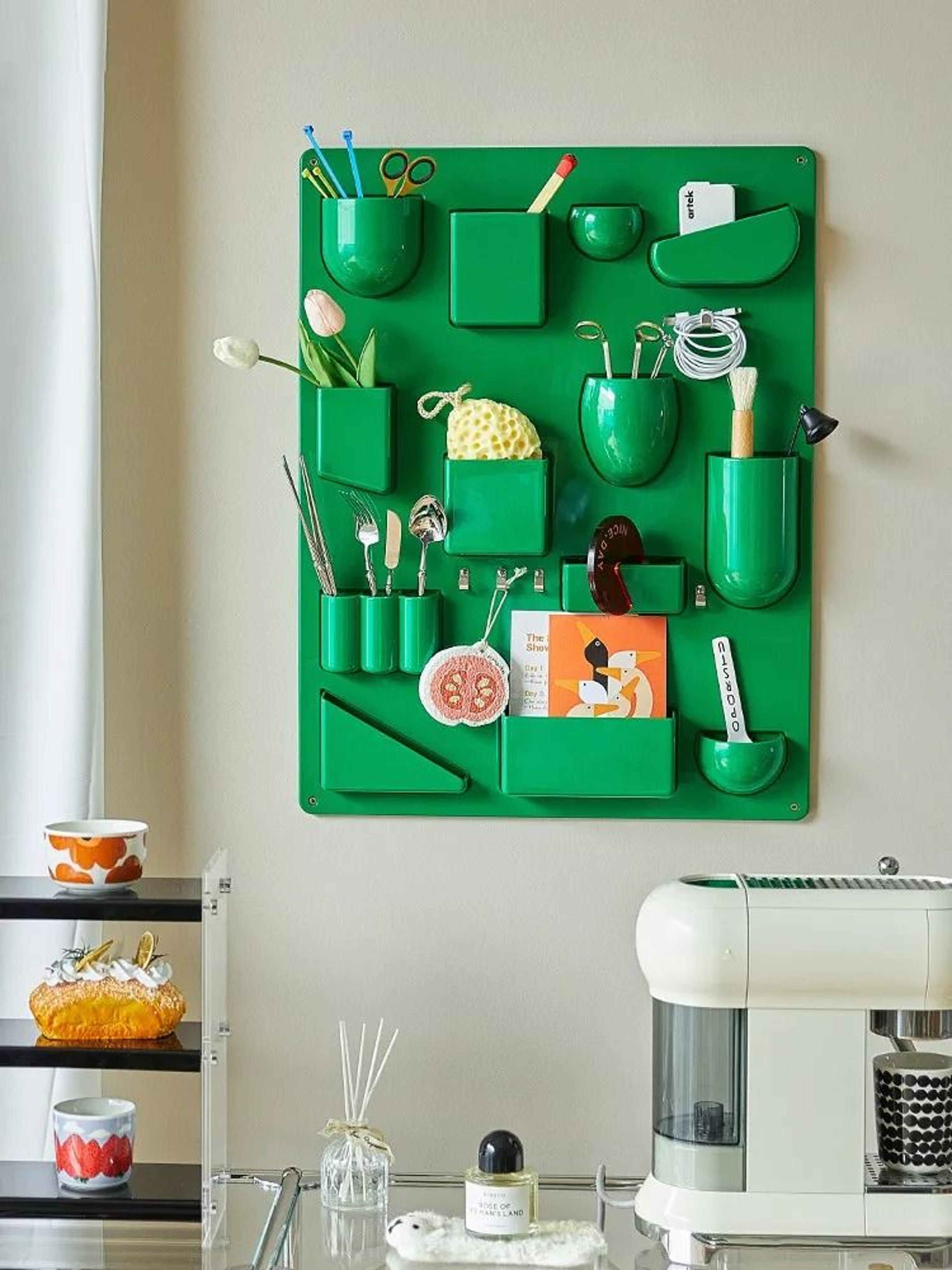 Premium WallMounted Pegboard Storage Rack  Adjustable Modular Shelf  Hook Organizer Set 3
