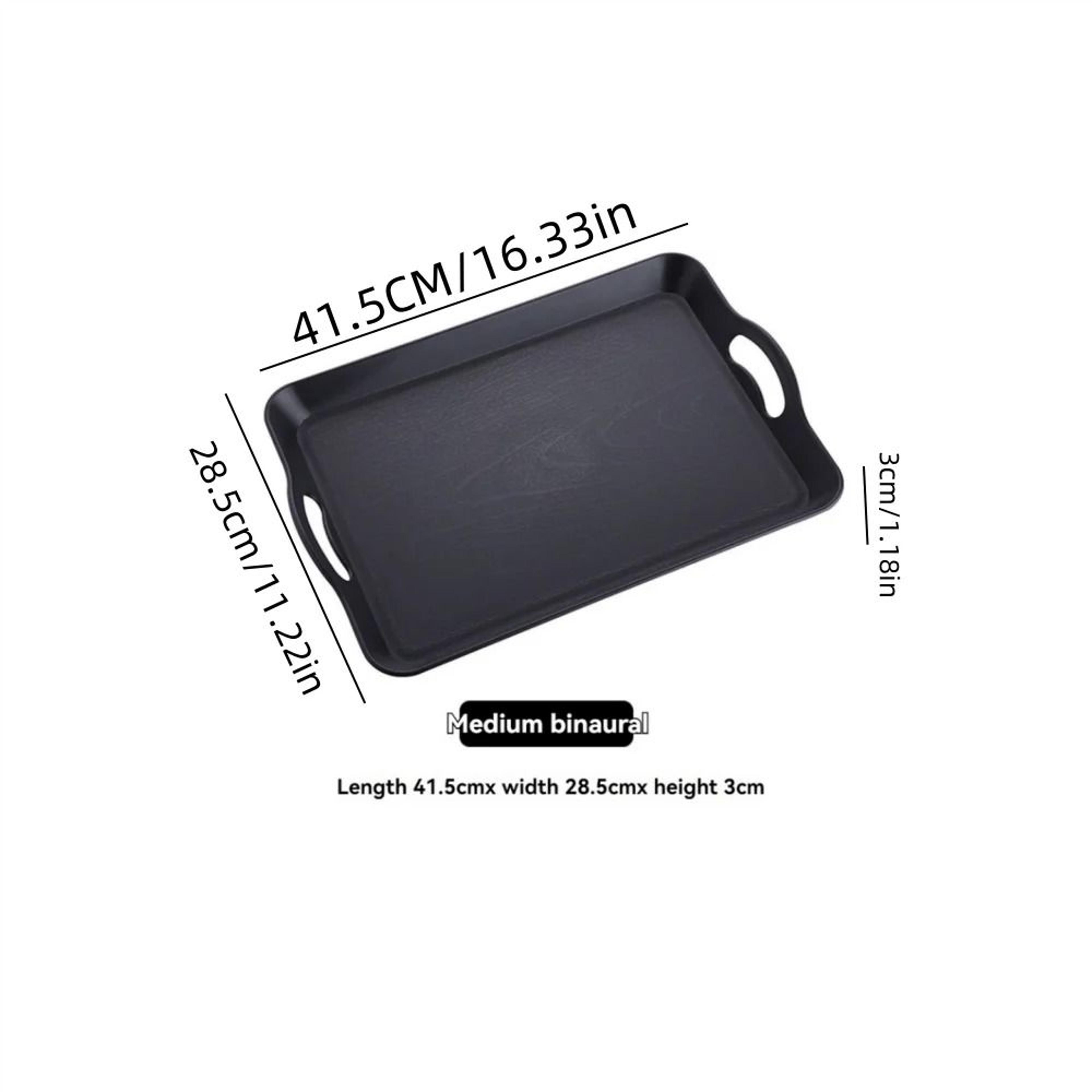 MultiPurpose Serving Tray With Handles  Rectangular AntiSkid Decorative Plastic Food Tray 5
