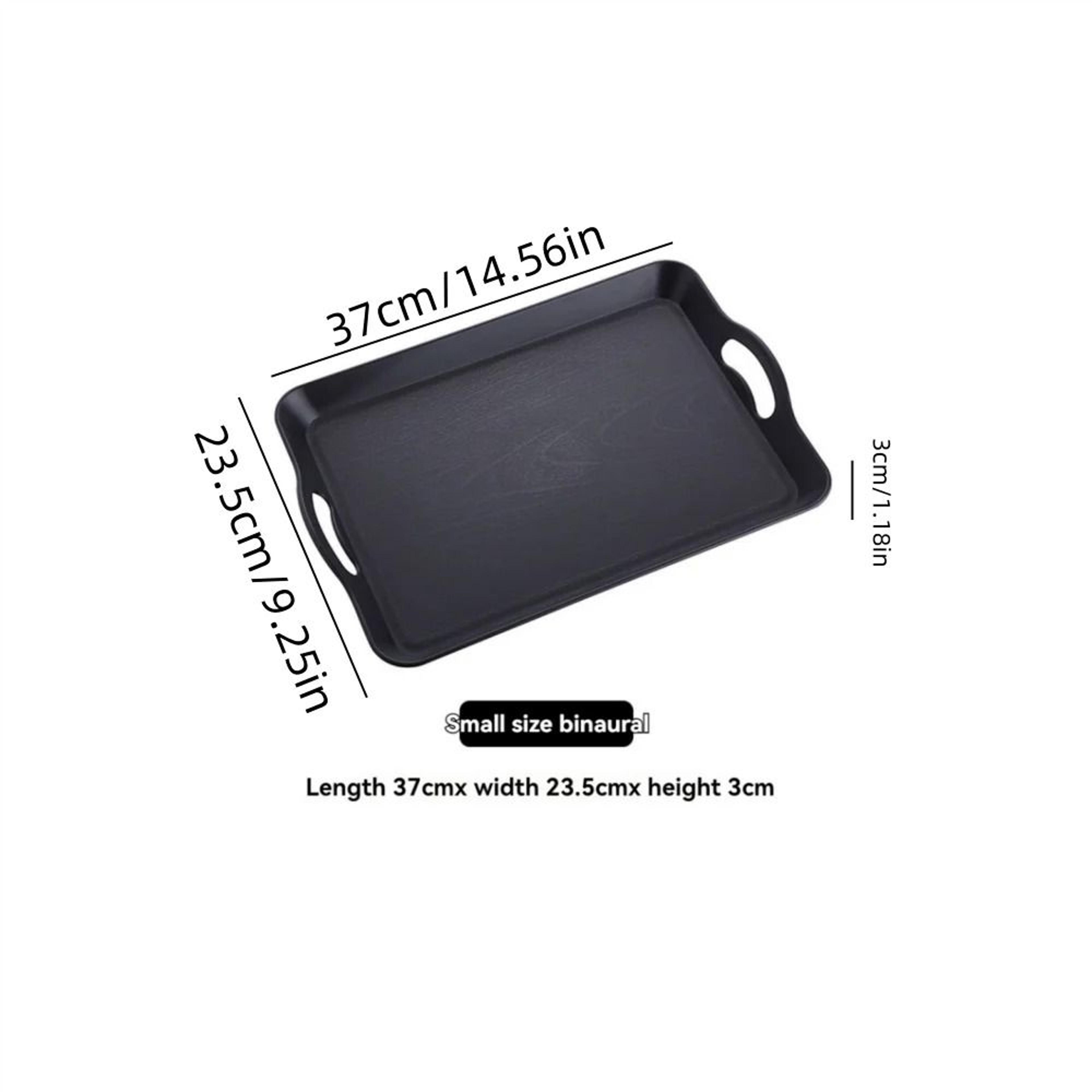 MultiPurpose Serving Tray With Handles  Rectangular AntiSkid Decorative Plastic Food Tray 6