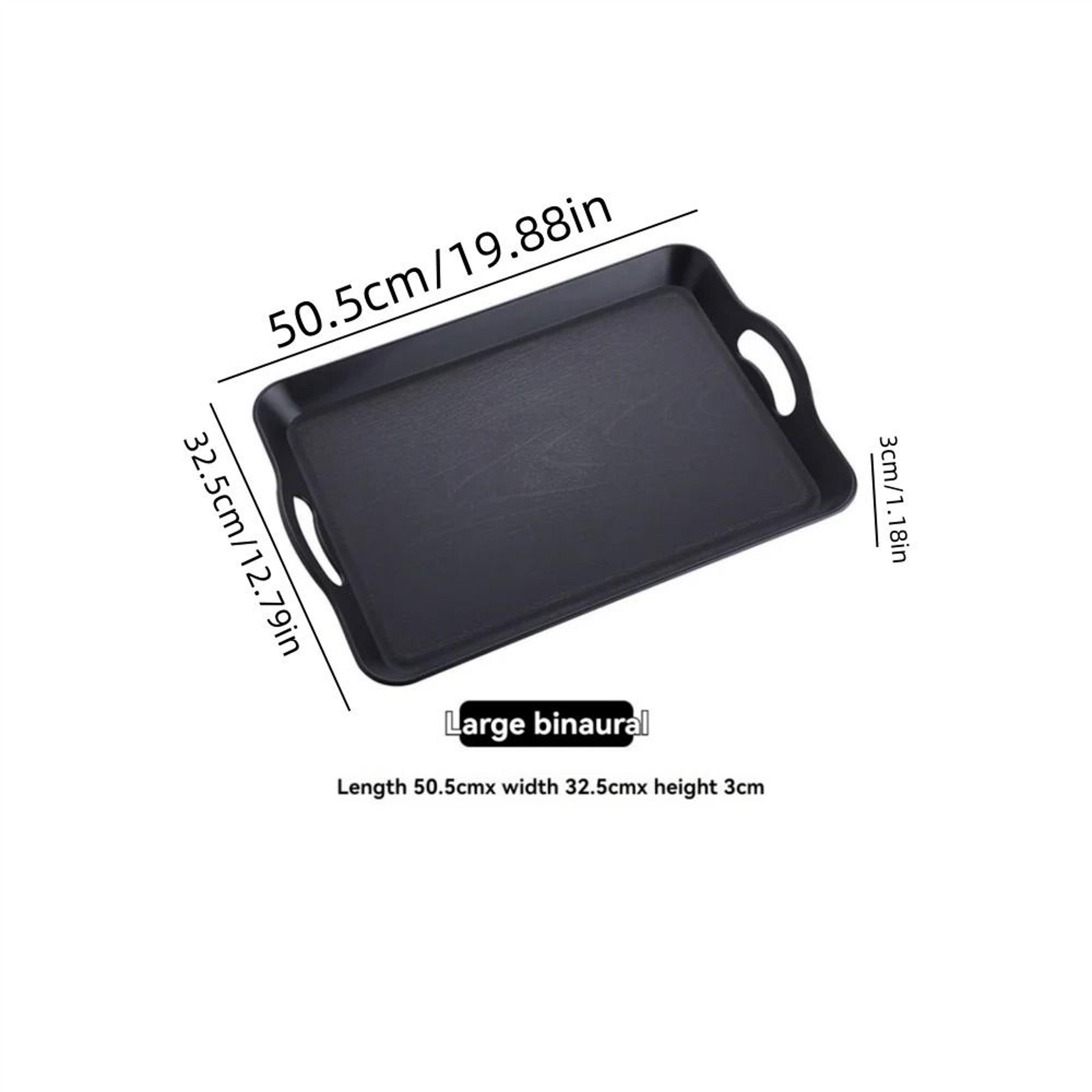 MultiPurpose Serving Tray With Handles  Rectangular AntiSkid Decorative Plastic Food Tray 7