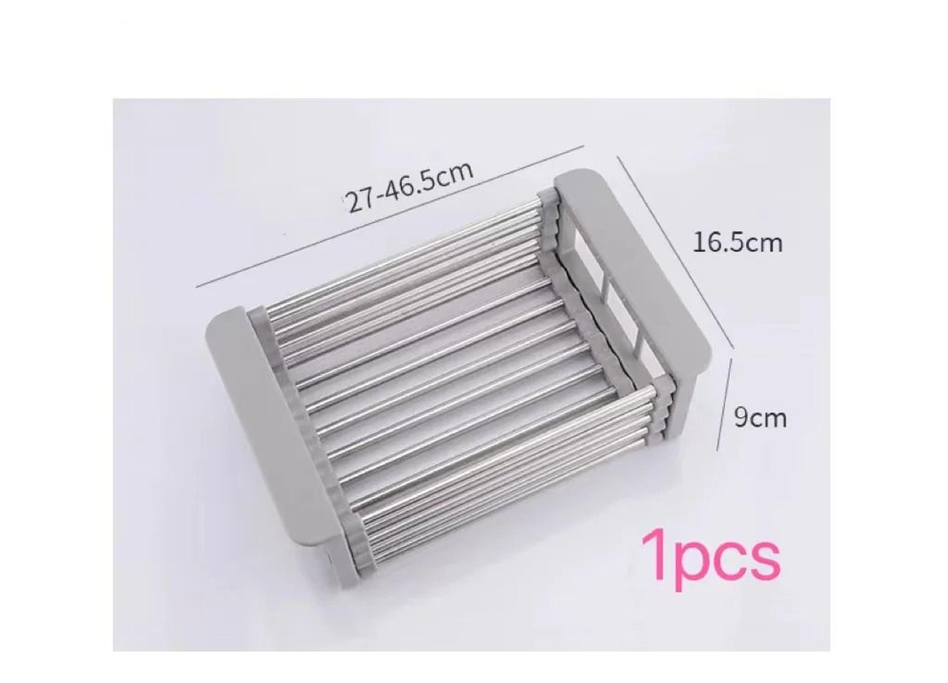 Expandable Dish Drying Rack With Adjustable Arms  OvertheSink Vegetable Fruit  Pasta Drainer 6