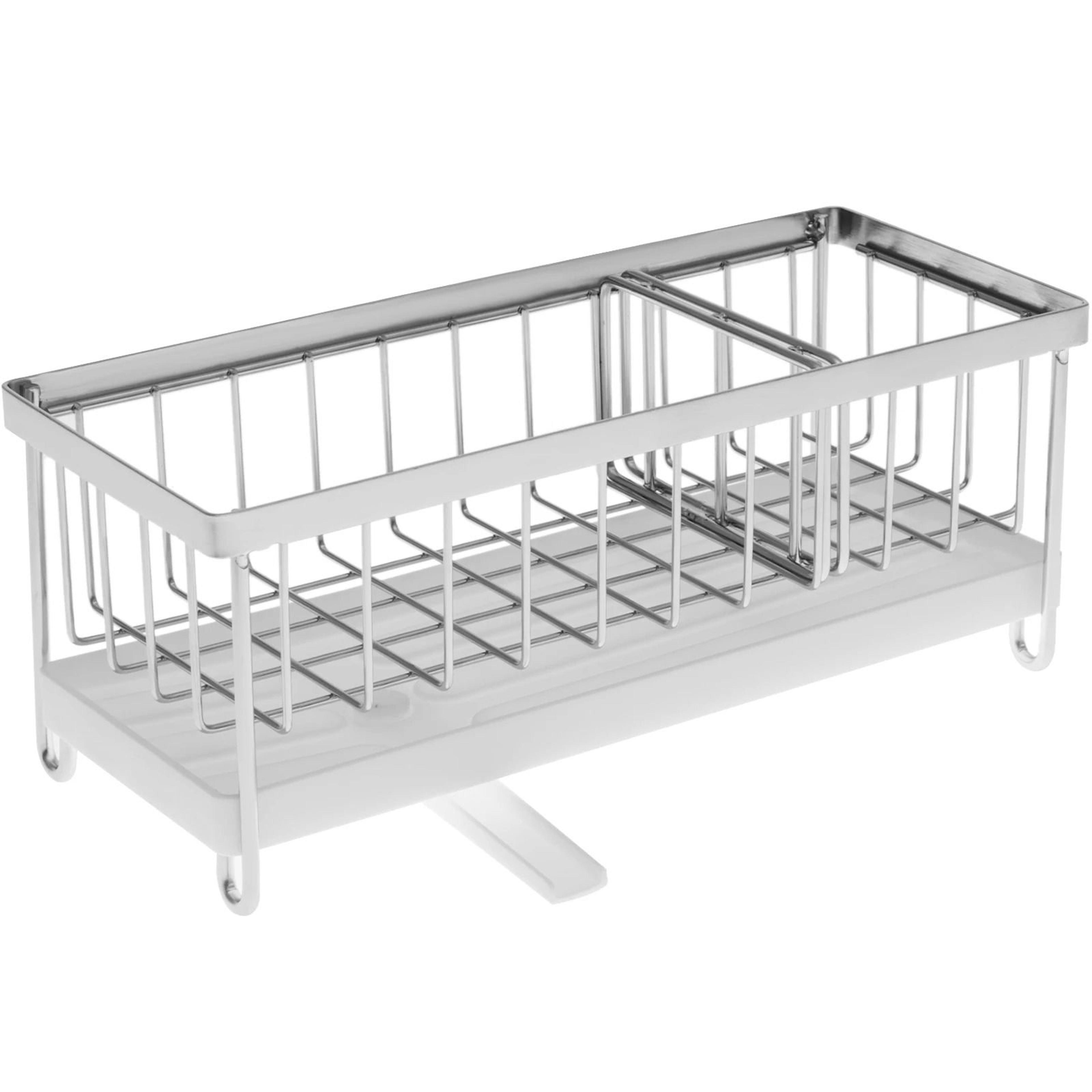Premium 304 Stainless Steel Kitchen Sink Caddy Stand  SelfDraining Sponge Brush  Soap Organizer 6