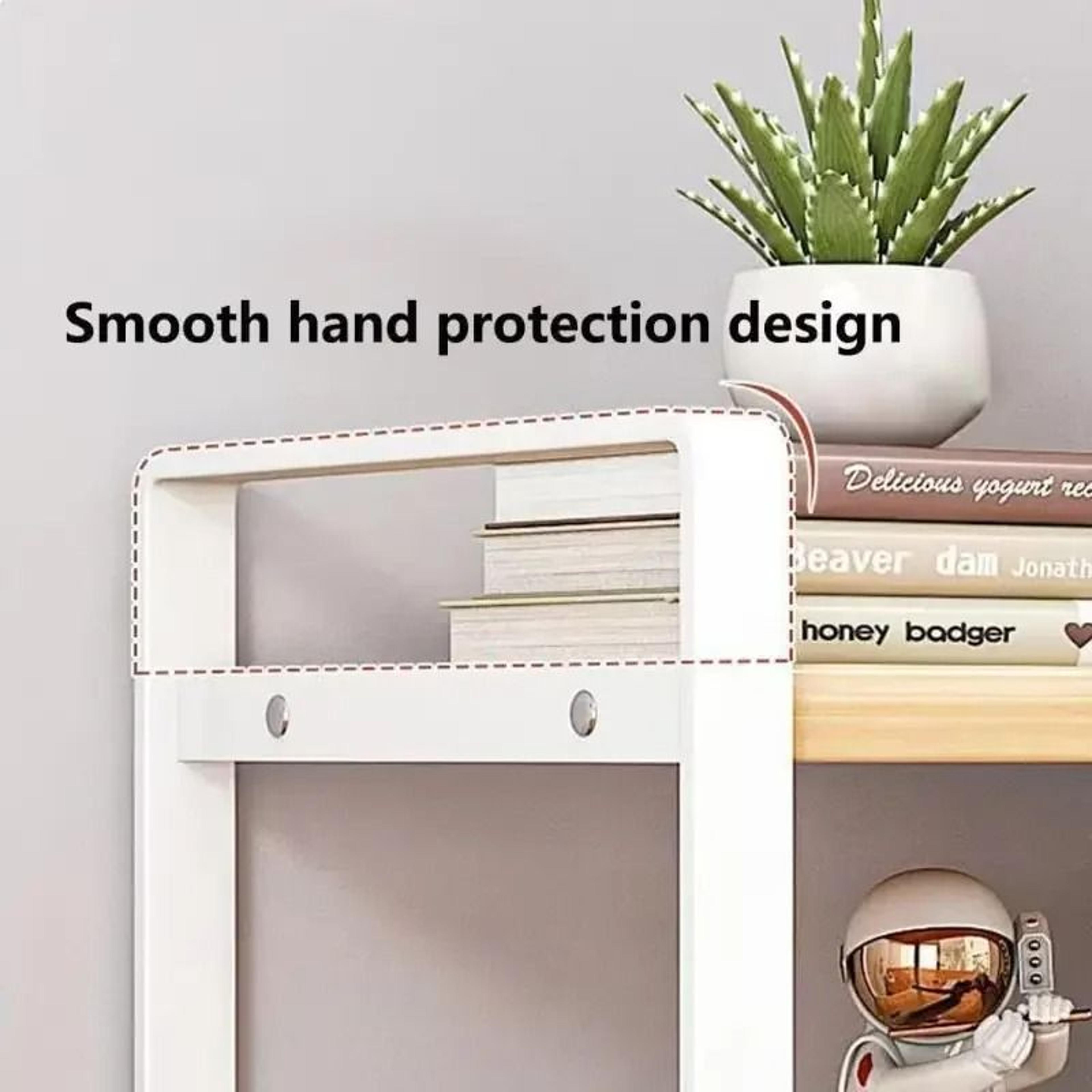 Iron Office Desk Storage Rack  MultiTier Shelving Unit For Office Supplies Books  Decor 4