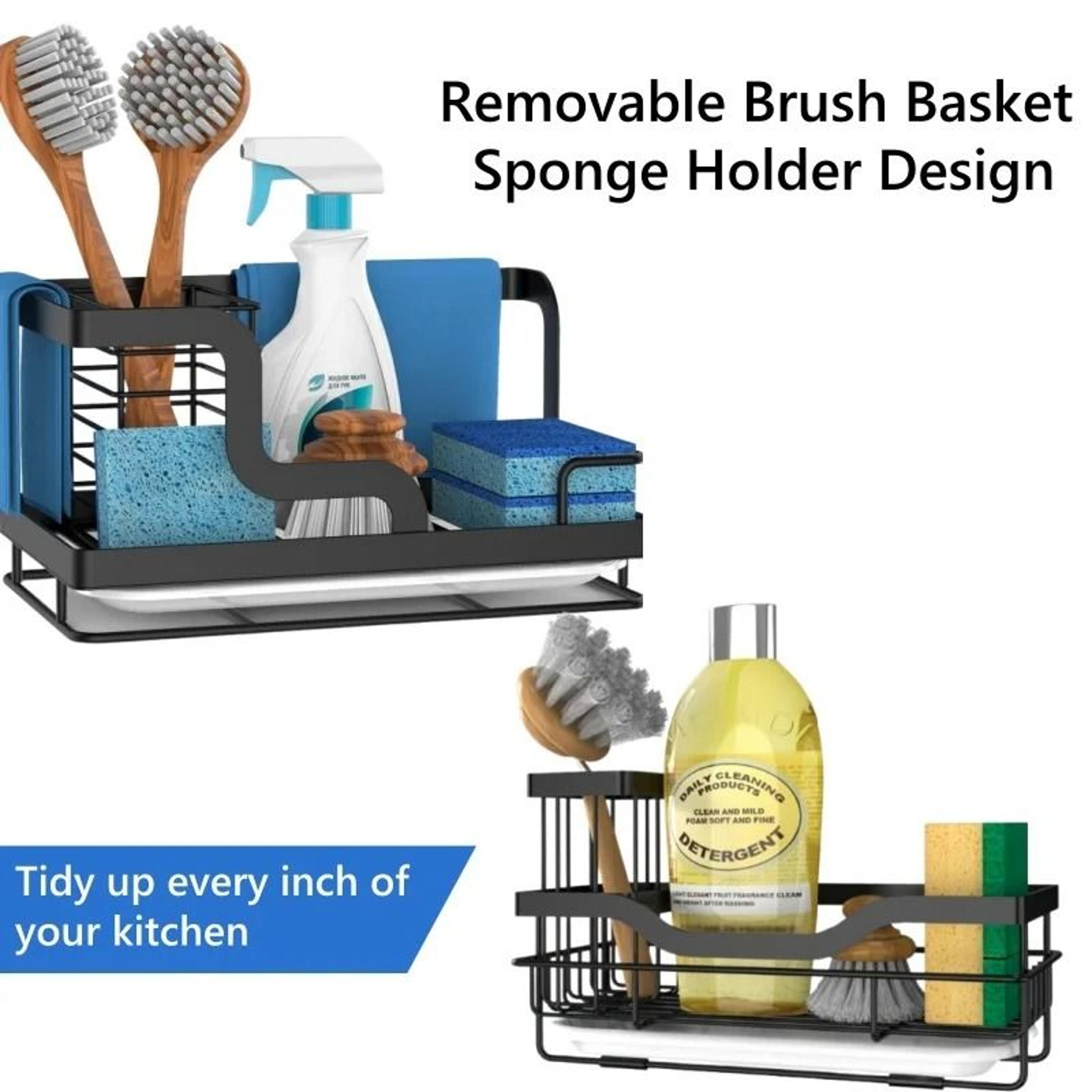 Stainless Steel Cleaning Tools Storage Holder  MultiPurpose Drain Rack  Utility Room Organizer 0