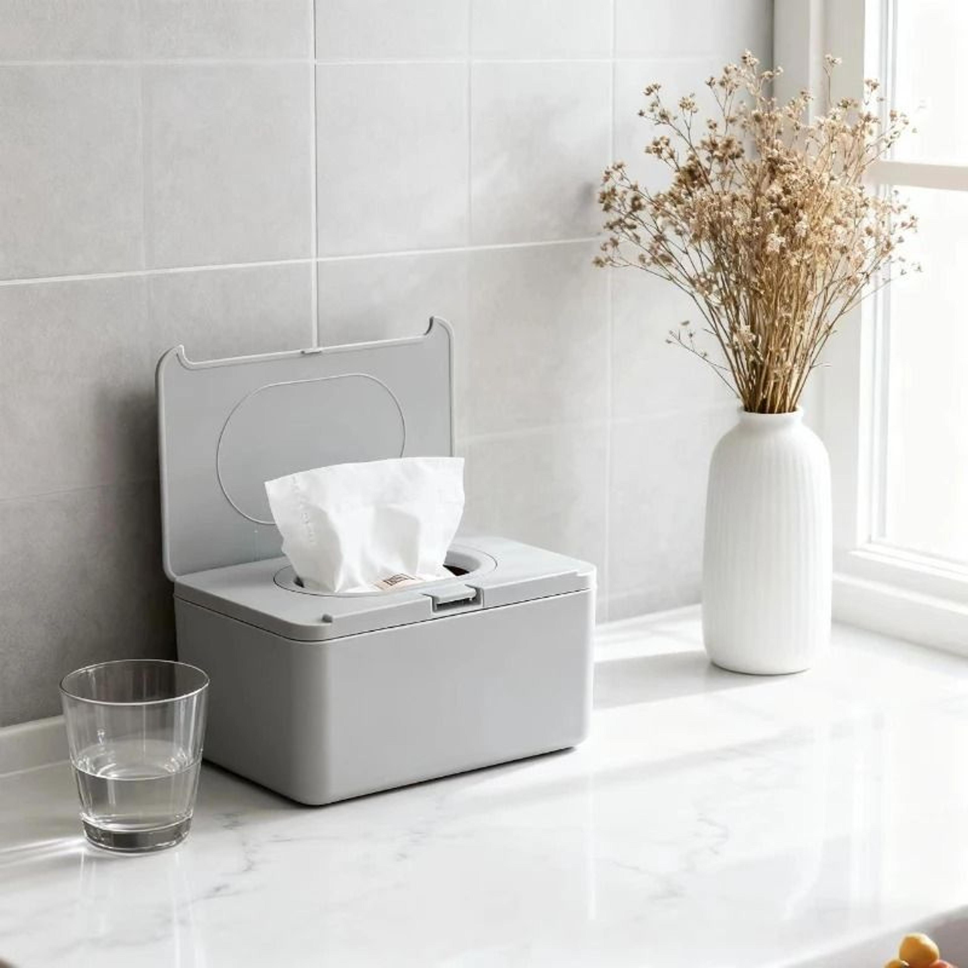 Multifunctional Automatic Flip Top Storage Box  MoistureProof Tissues  Masks Dispenser For Home  Of 11