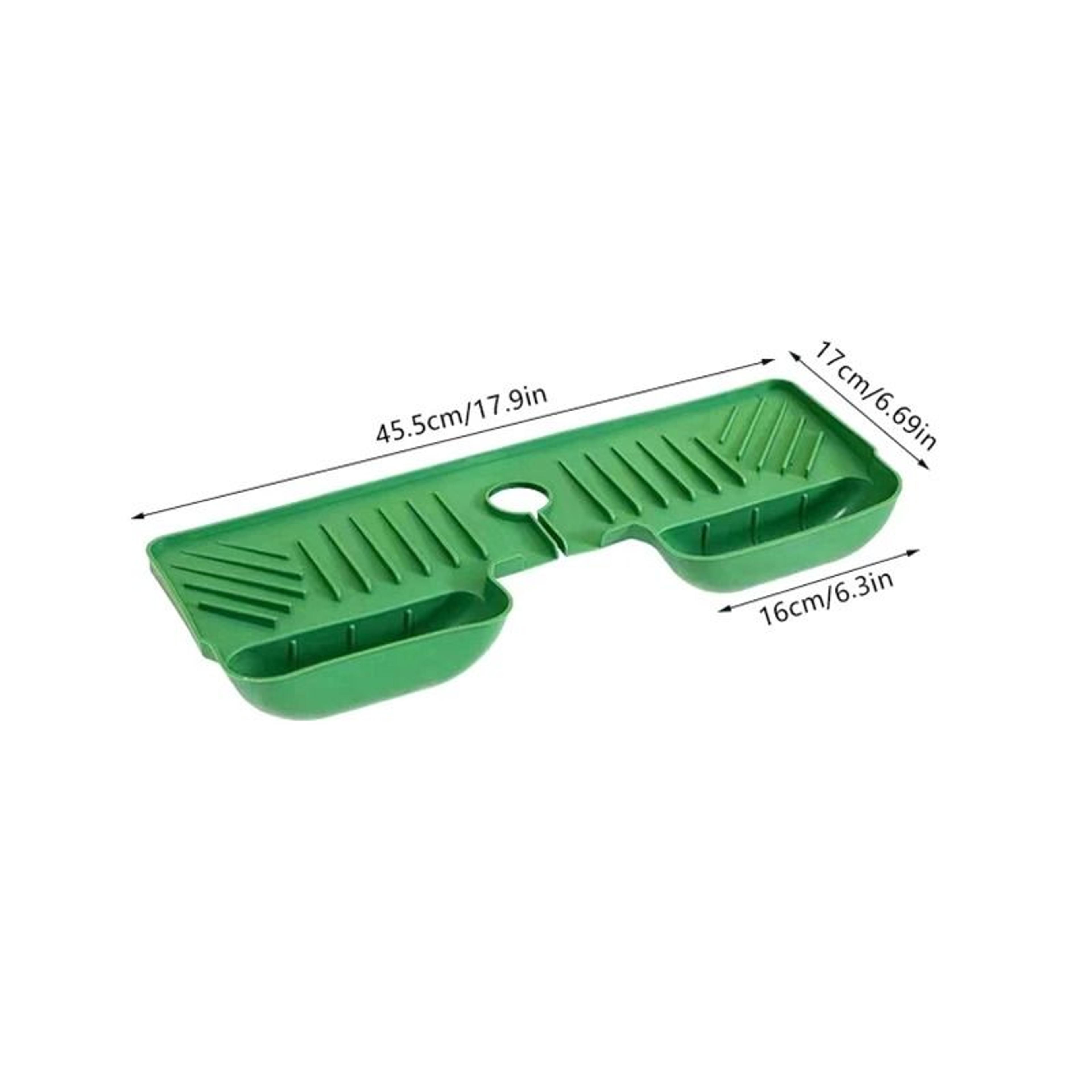 Silicone Sink Splash Guard  Waterproof Draining Mat  Faucet Organizer Tray 5