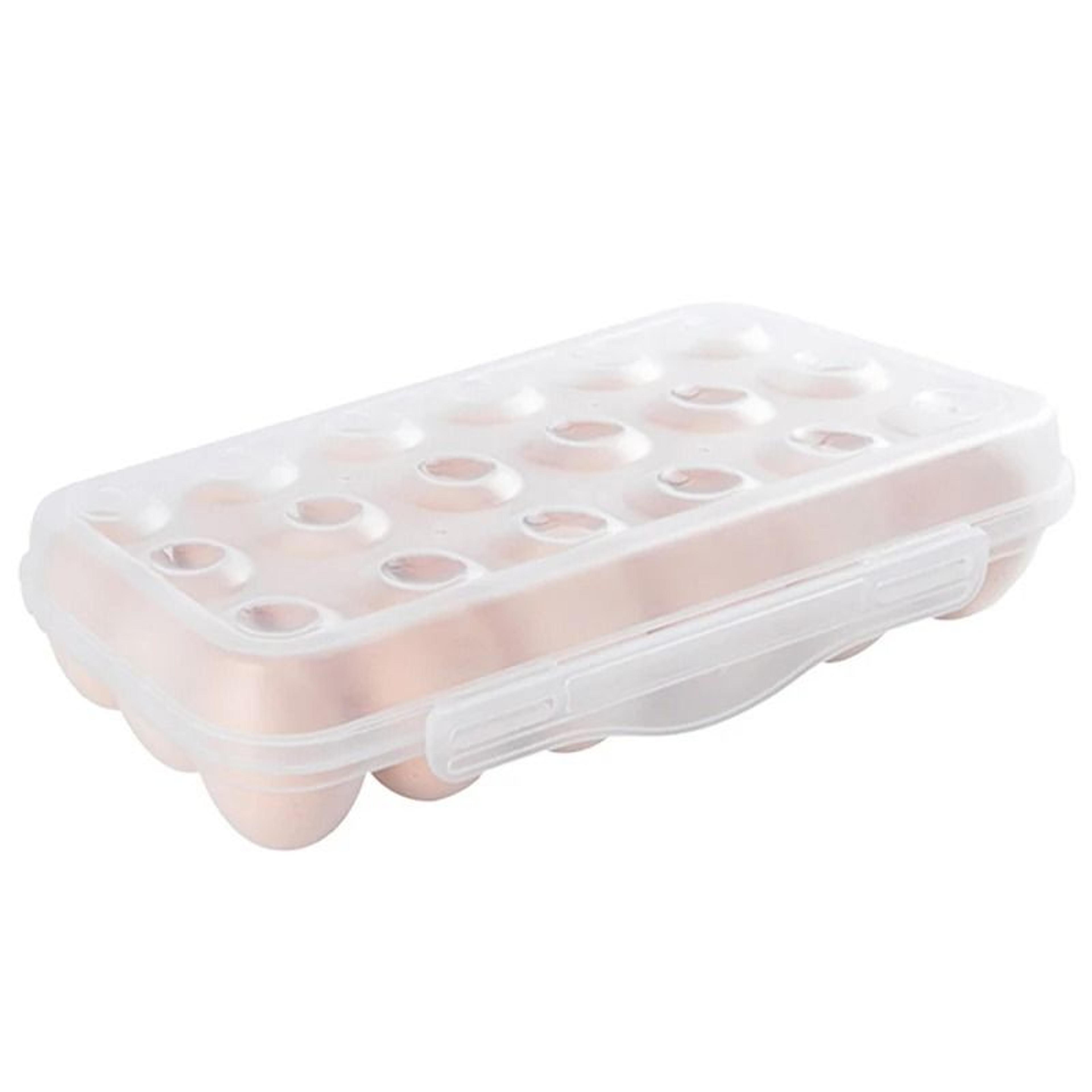 MultiGrid Egg Storage Box With Lid  Refrigerator SpaceSaving DropProof Egg Tray Organizer 6