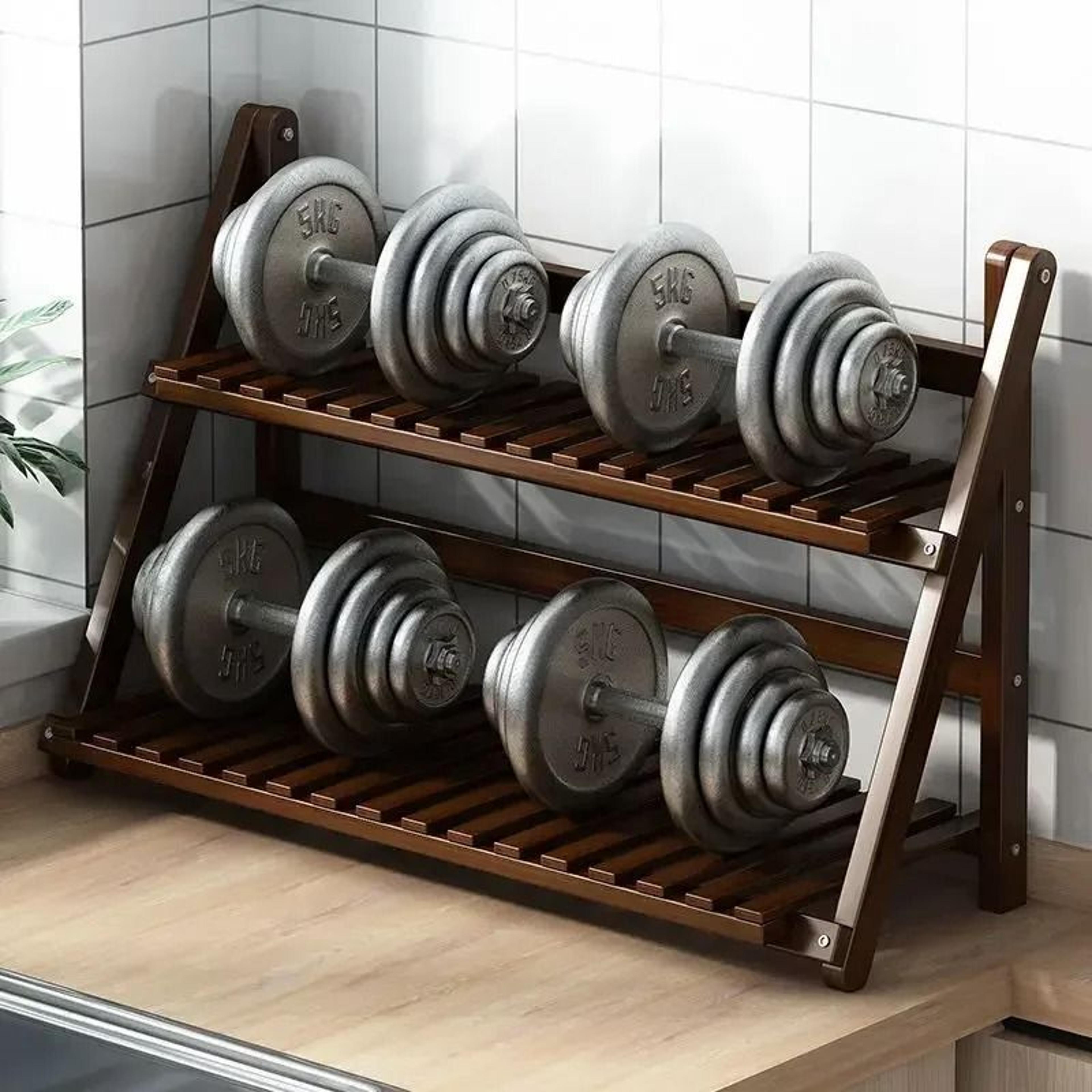 MultiFunctional Desktop Folding Storage Rack  2Tier Bamboo Tabletop Kitchen Seasoning Organizer 3