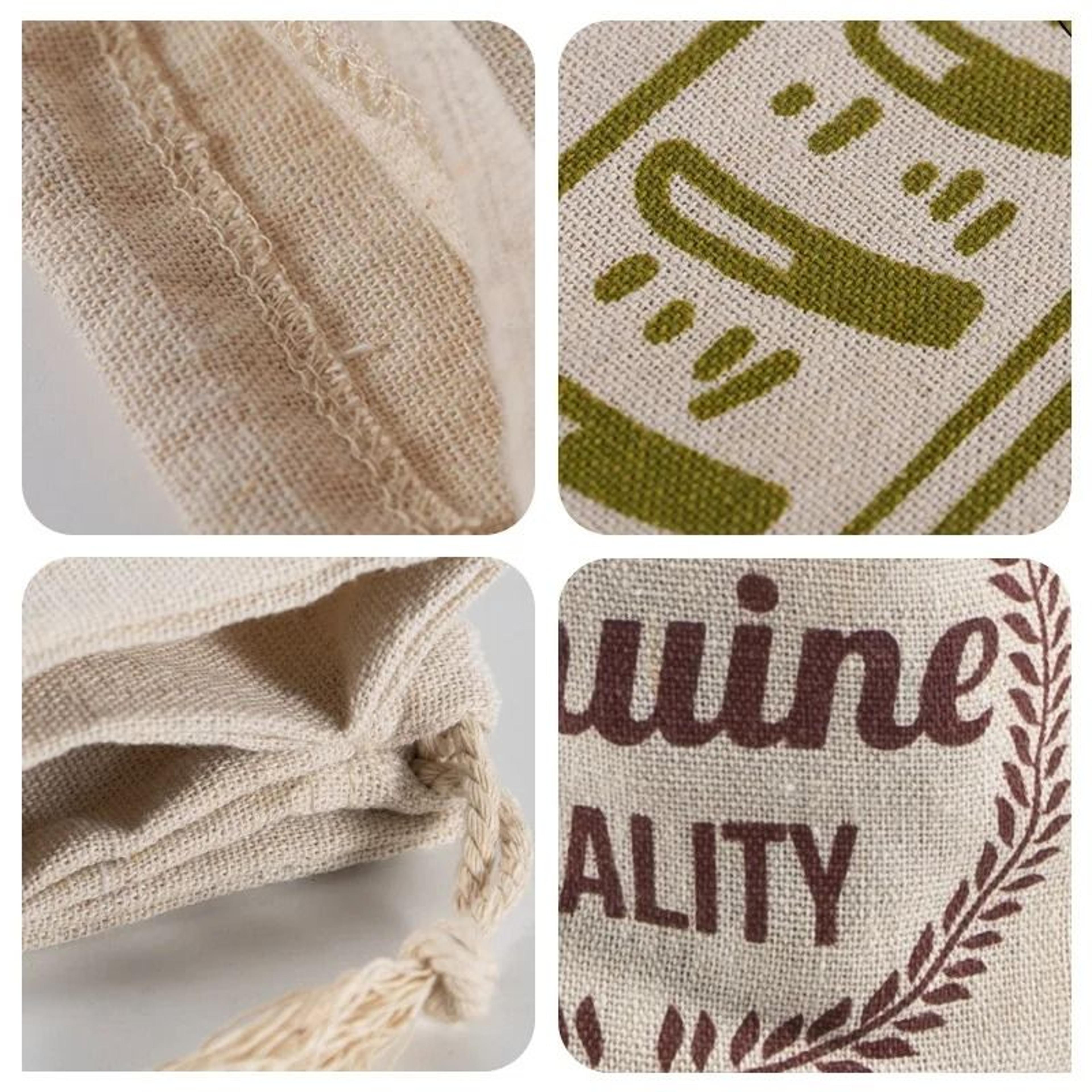 Reusable Linen Bread Bags  Portable Drawstring Artisan Loaf Storage  Washable Food Organizer 4