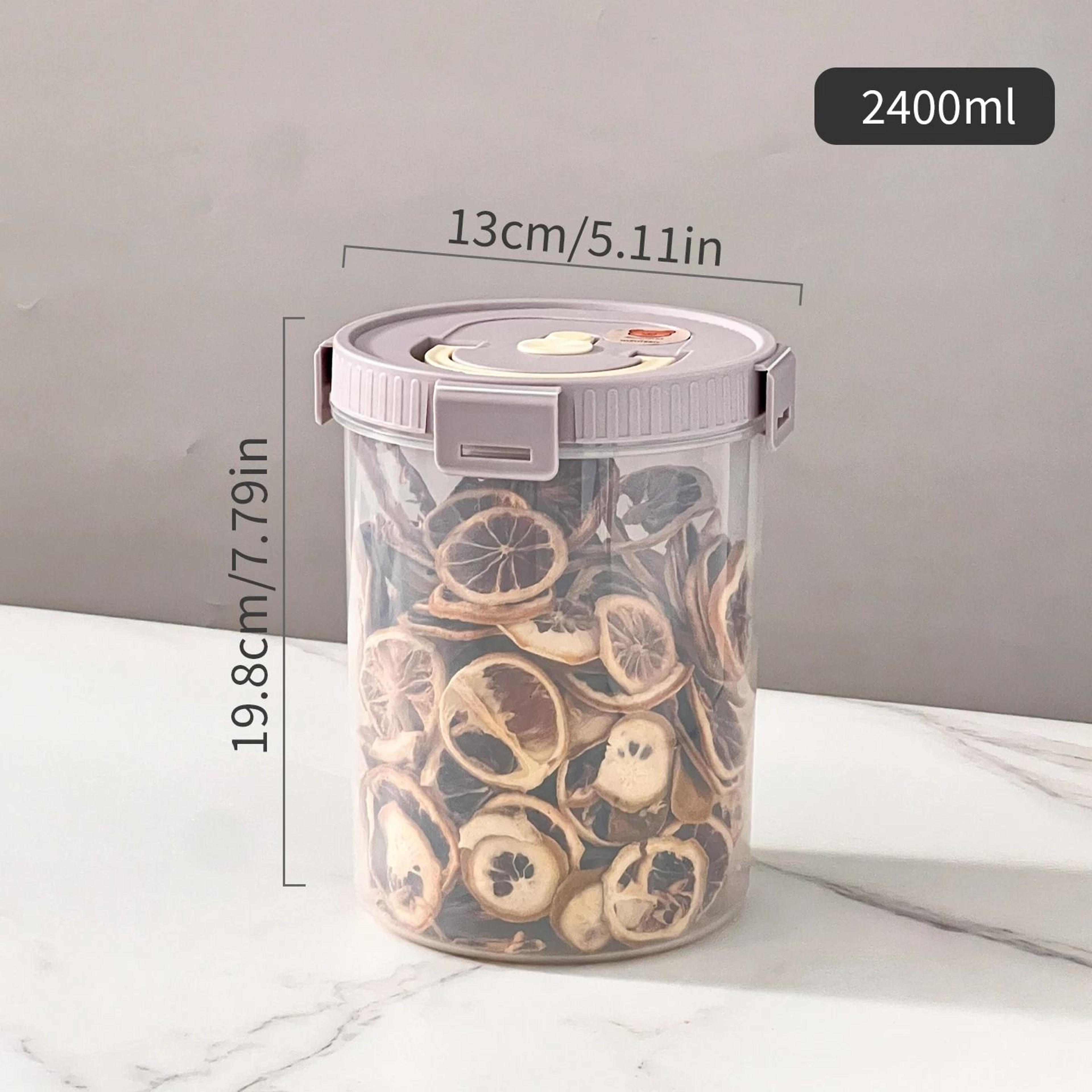 Plastic Cereals Storage Tank With Handle  MoistureProof Sealed Pasta Snack  Spice Container 13