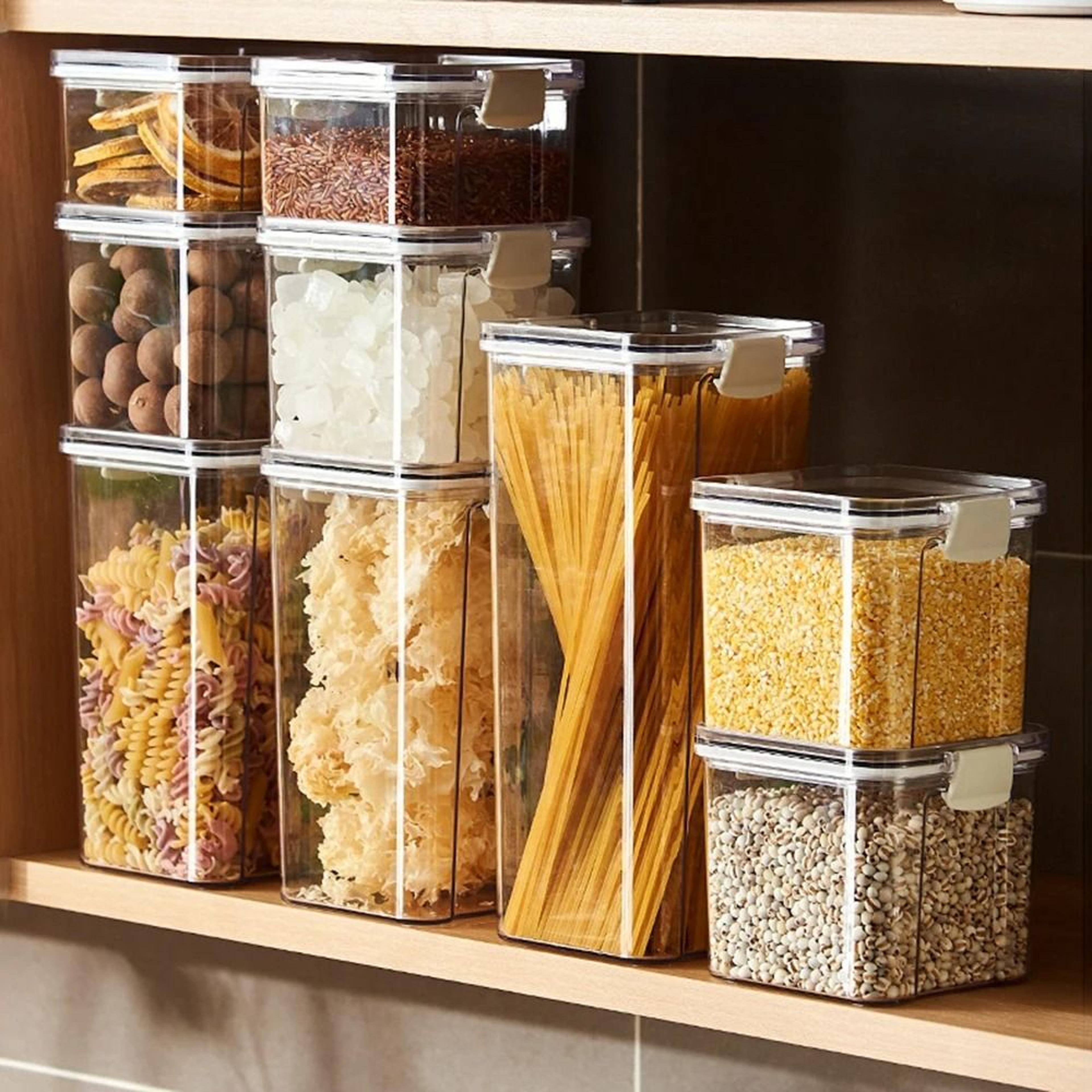 Large Capacity Sealed Kitchen Storage Jars  MoistureProof Transparent Grain Coffee Bean  Seasoning  0
