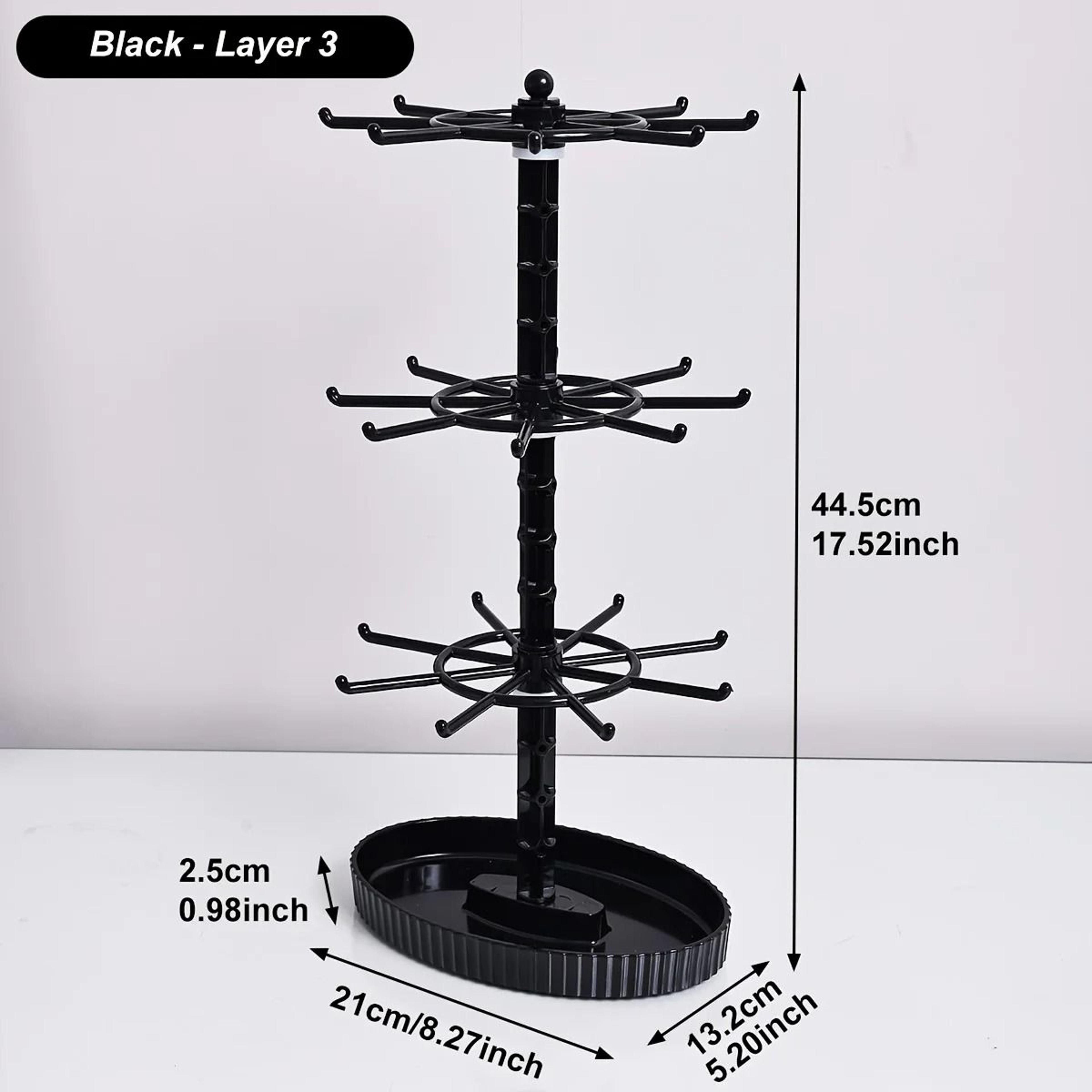 Rotatable MultiLayer Adjustable Keychain And Jewelry Storage Rack 9