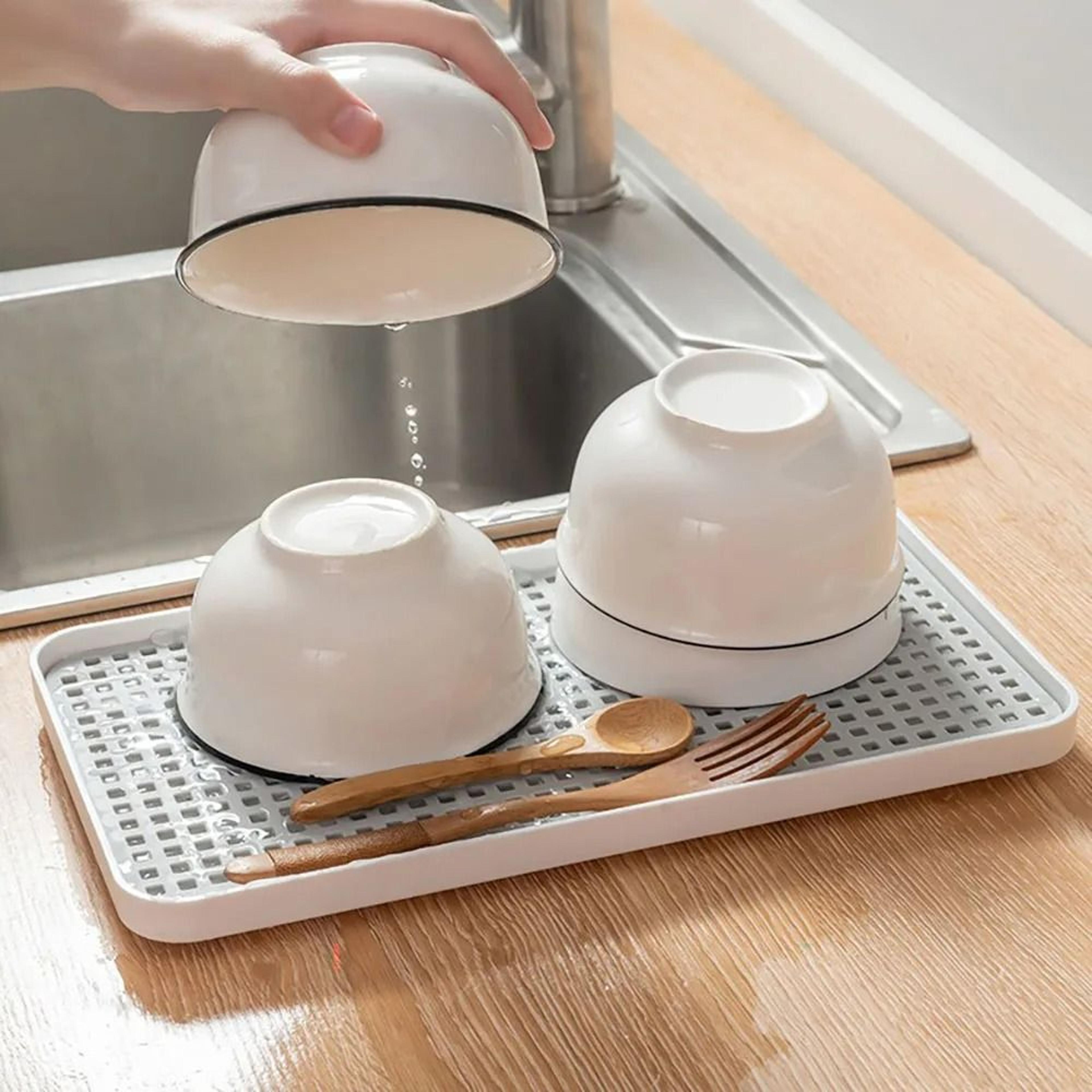 double-layer bowl and cutlery draining tray