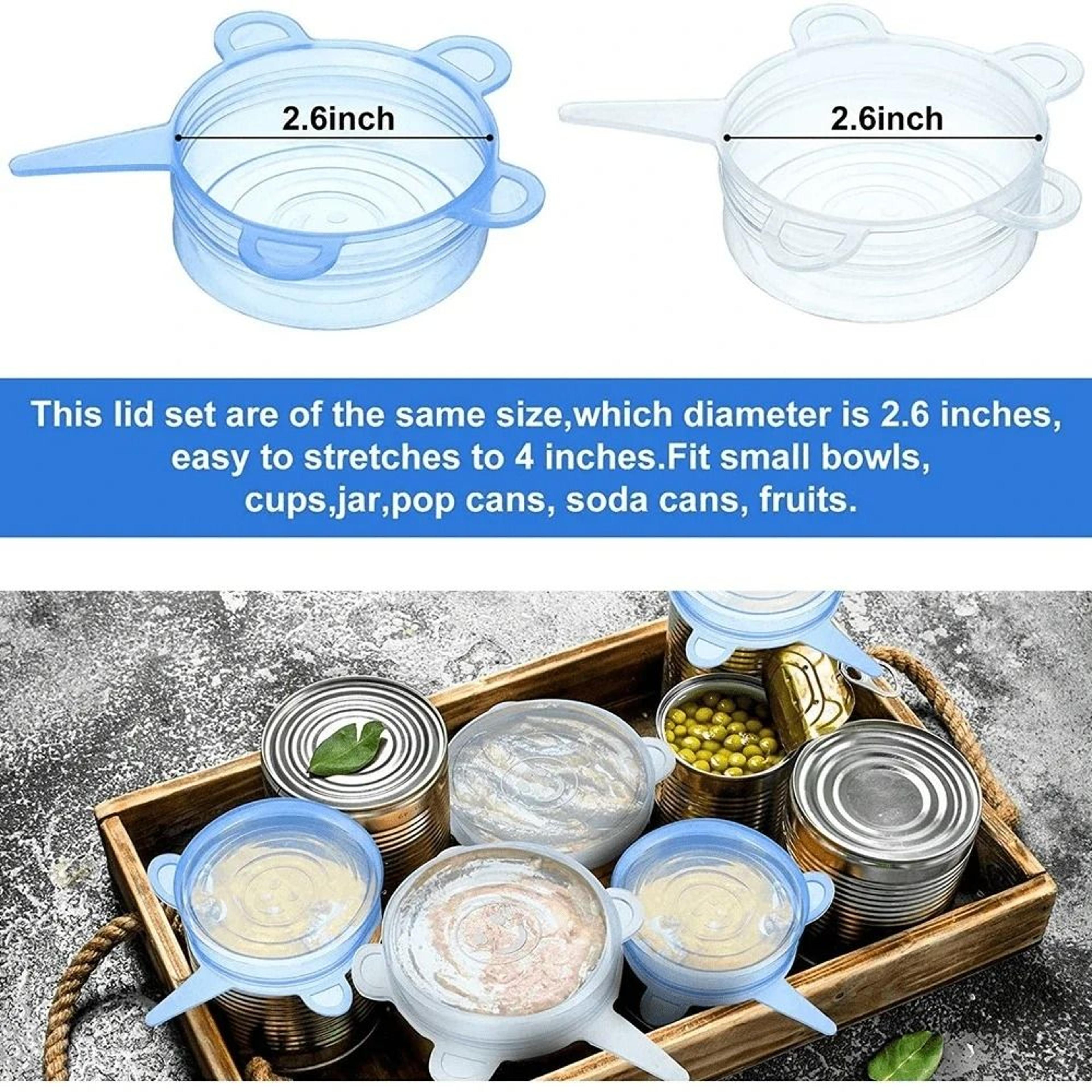 Reusable Small Silicone Can Covers And Stretch Lids 1