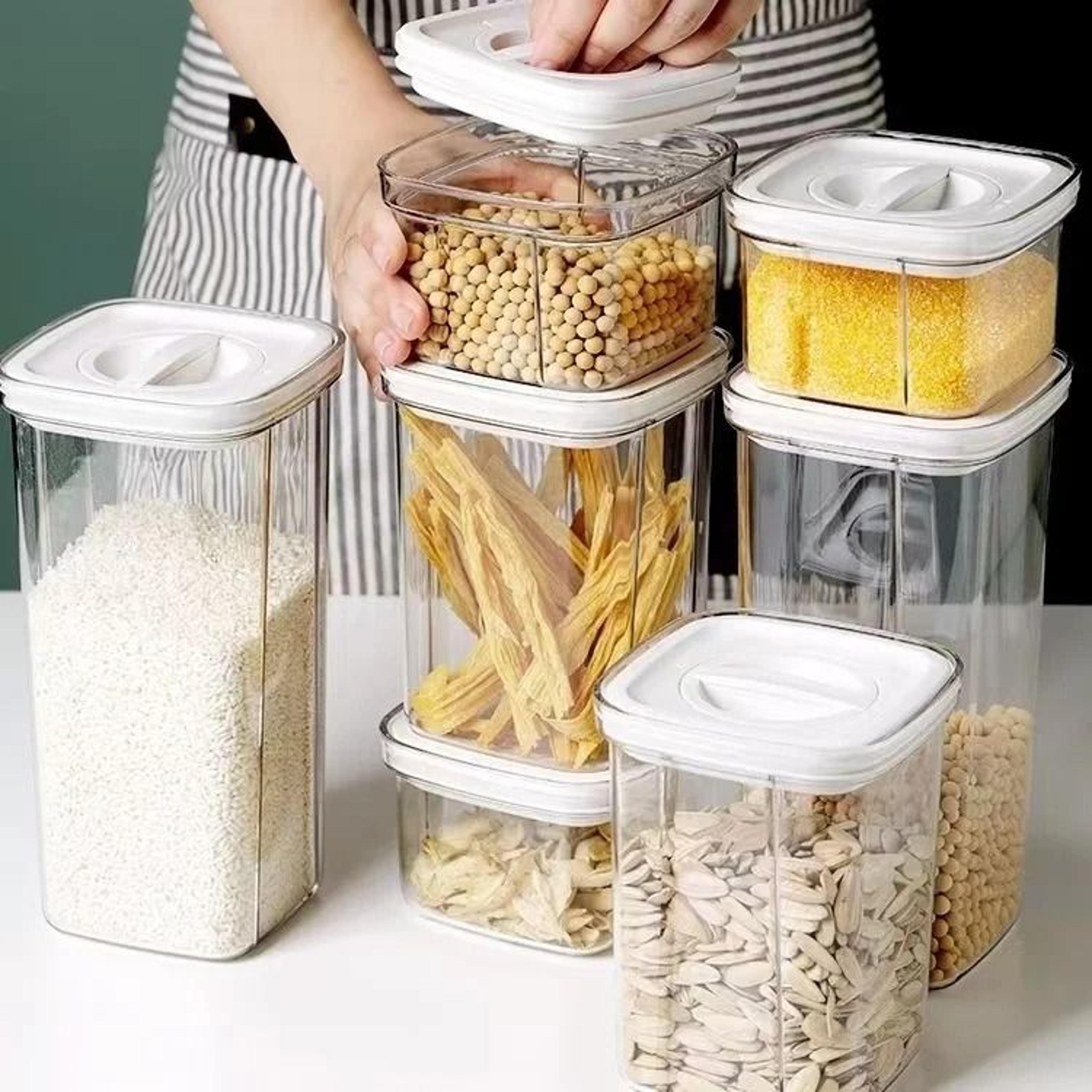 Sealed Kitchen Grain Storage Jars  MoistureProof Organizer Tanks 5