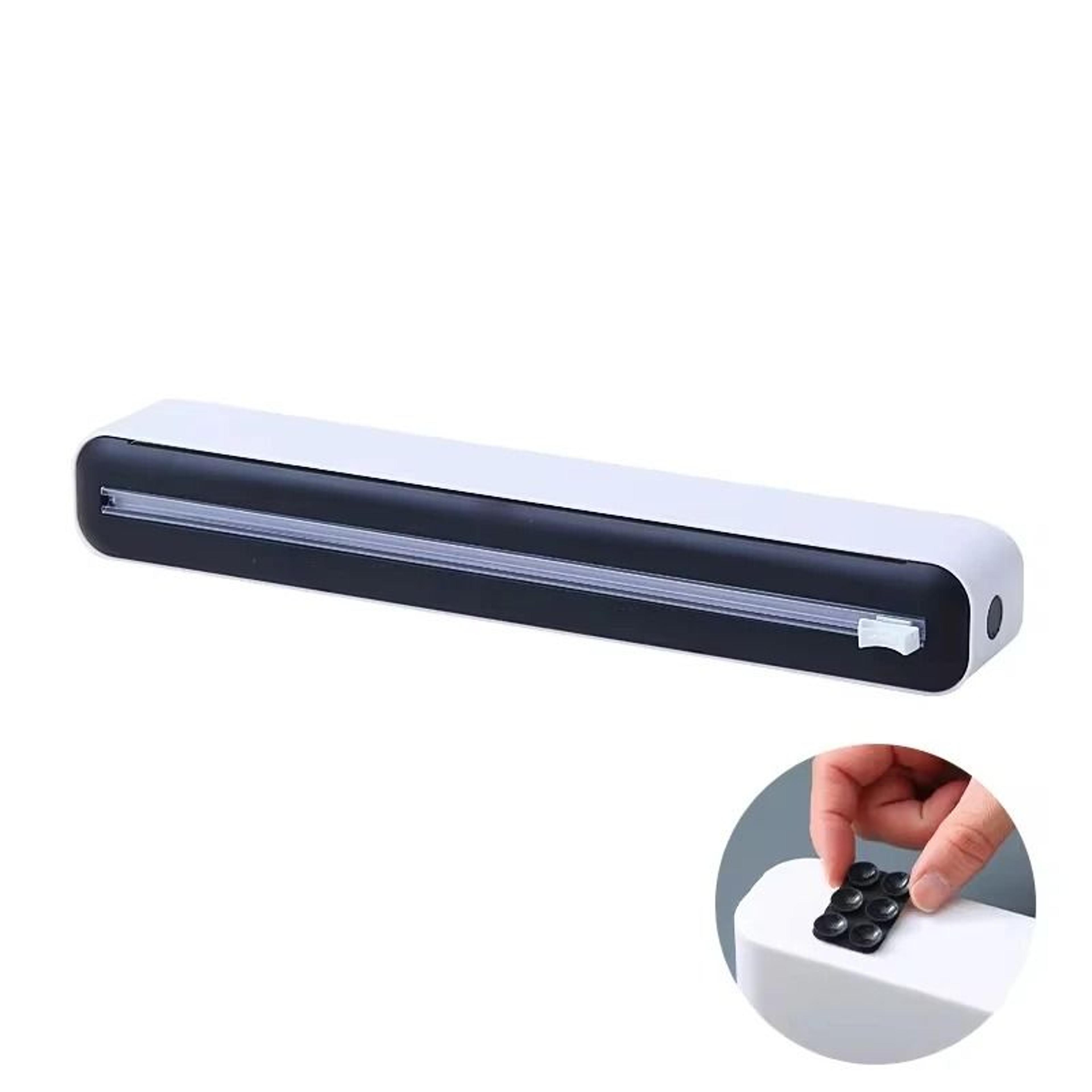 2in1 Premium Plastic Wrap Dispenser  Slide Cutter Storage Box 13
