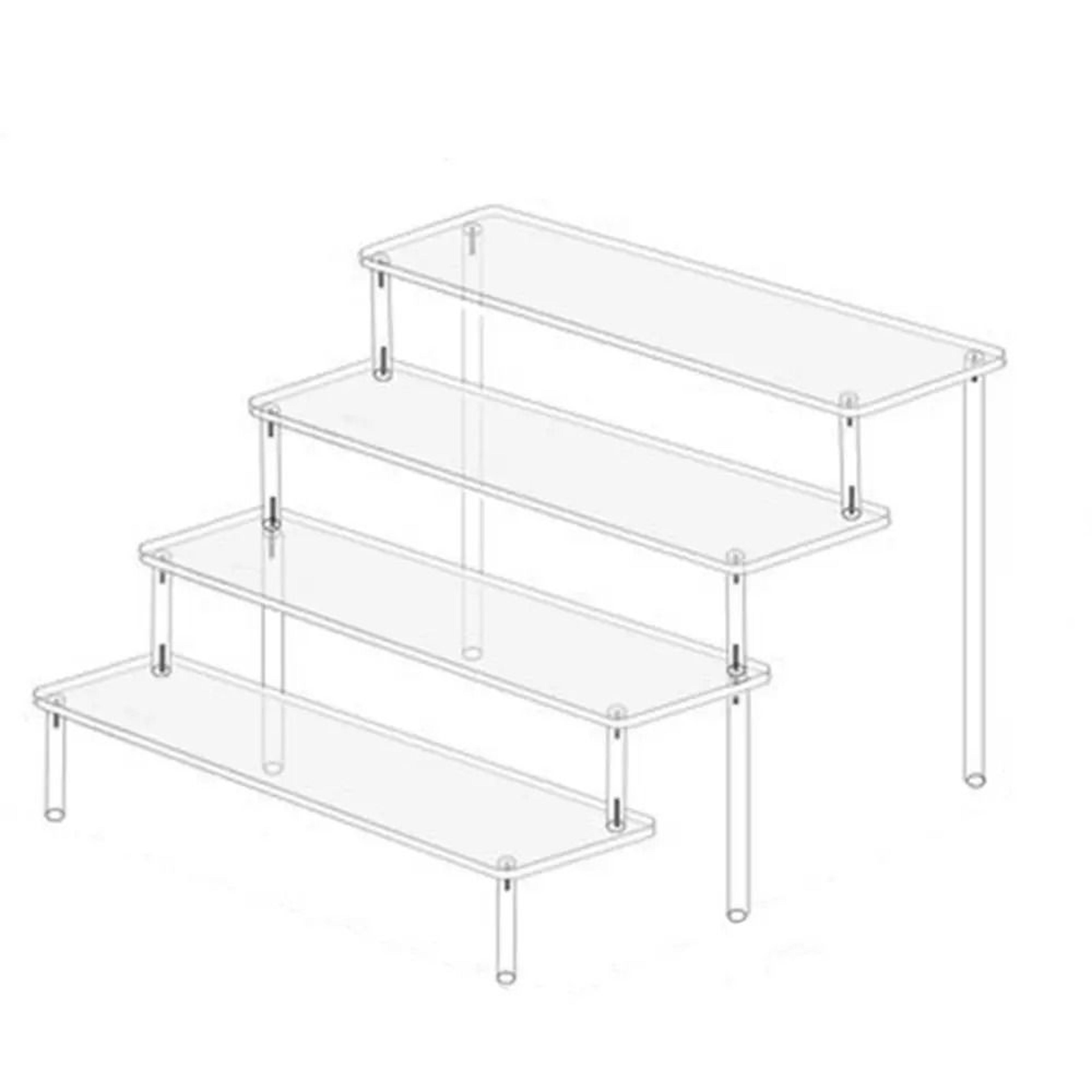 Premium Clear Acrylic Riser Display Stand  Figurine Storage Shelf 9