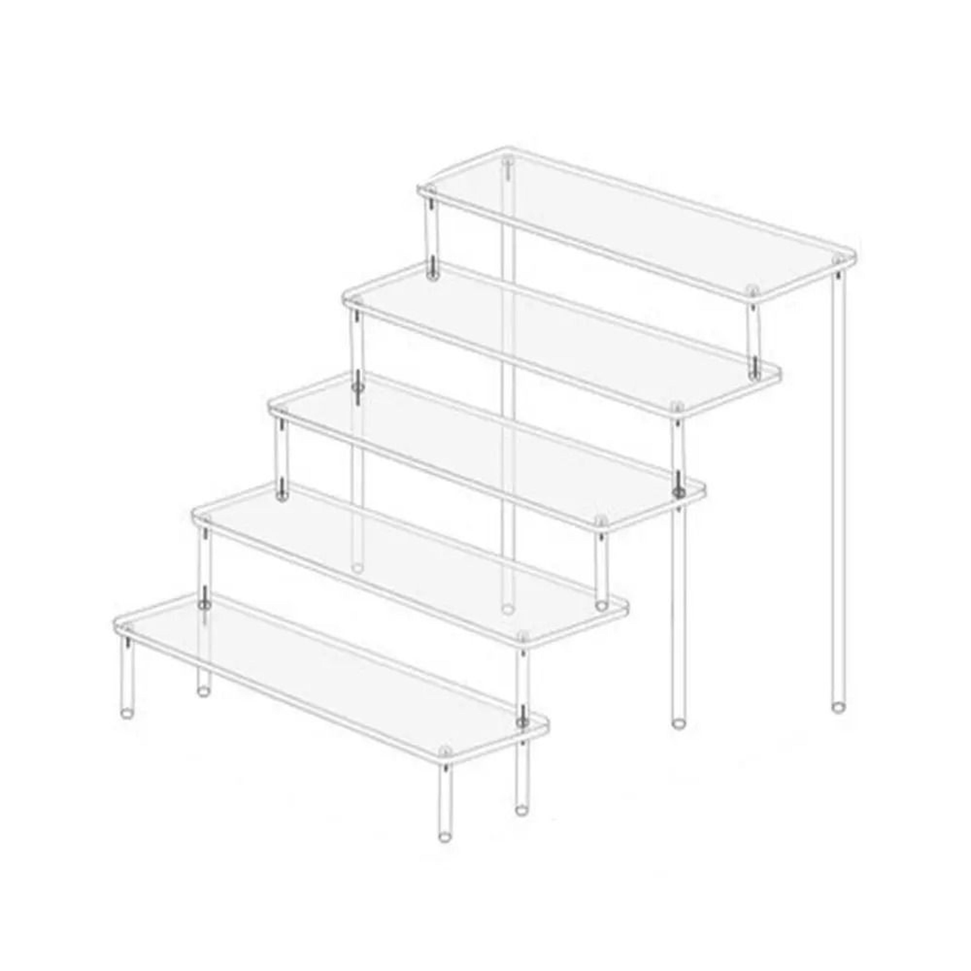Premium Clear Acrylic Riser Display Stand  Figurine Storage Shelf 10