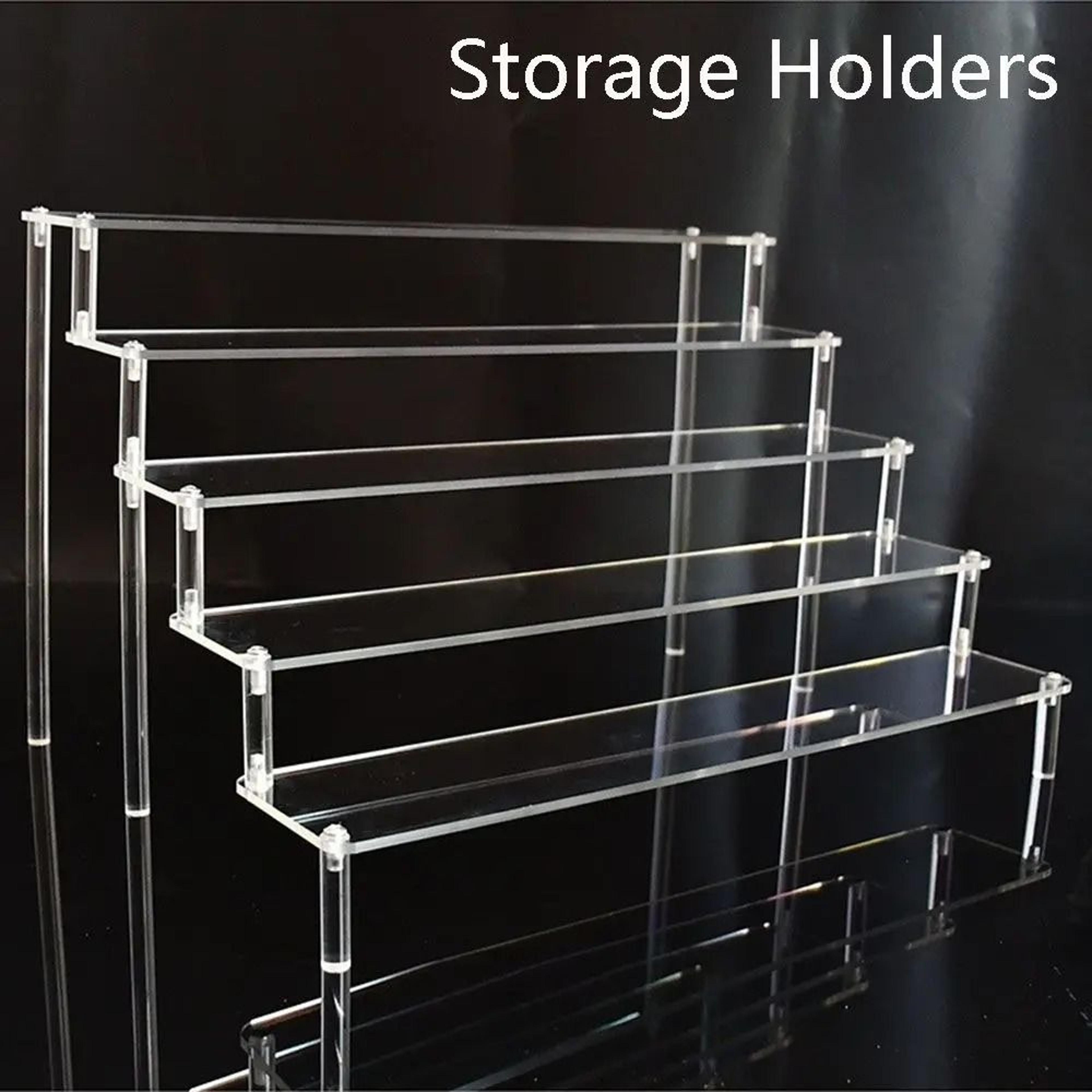 Premium Clear Acrylic Riser Display Stand  Figurine Storage Shelf 5