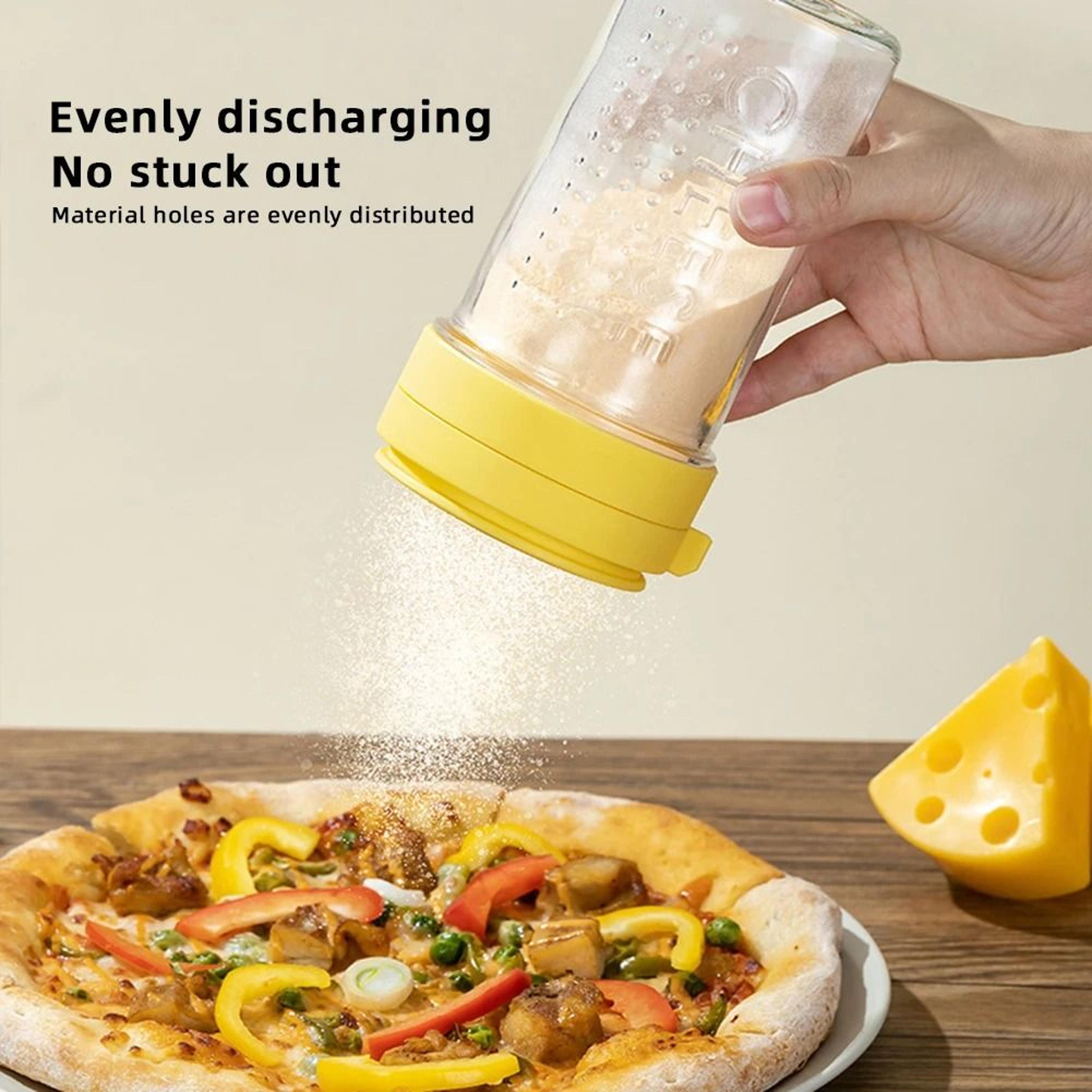 Grated Cheese Shaker Bottle  Clear Spice Dispenser 4