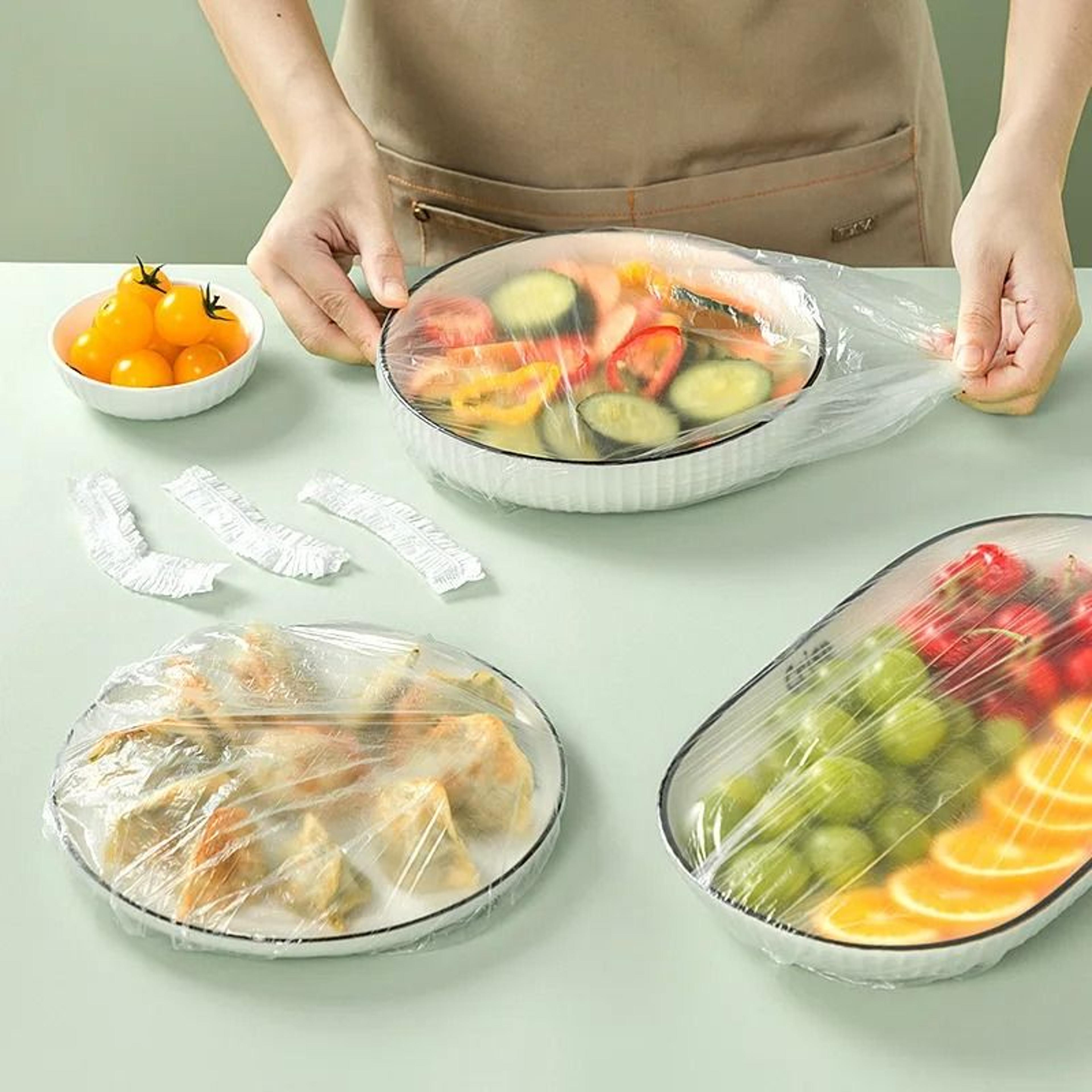 disposable elastic food covers & stretch-to-fit preservation caps