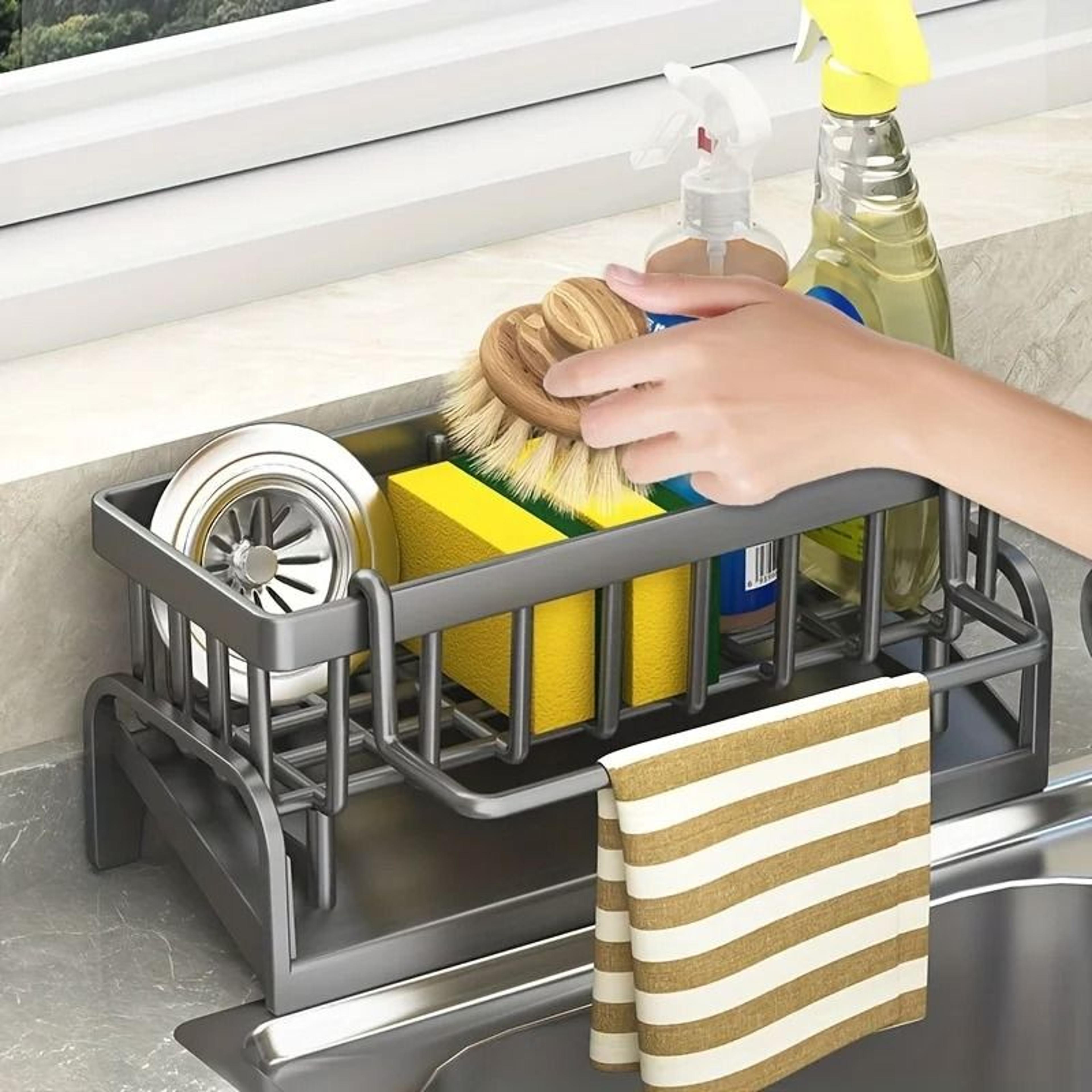 Durable Sponge Drain Rack  Dish Box Kitchen Organizer 1