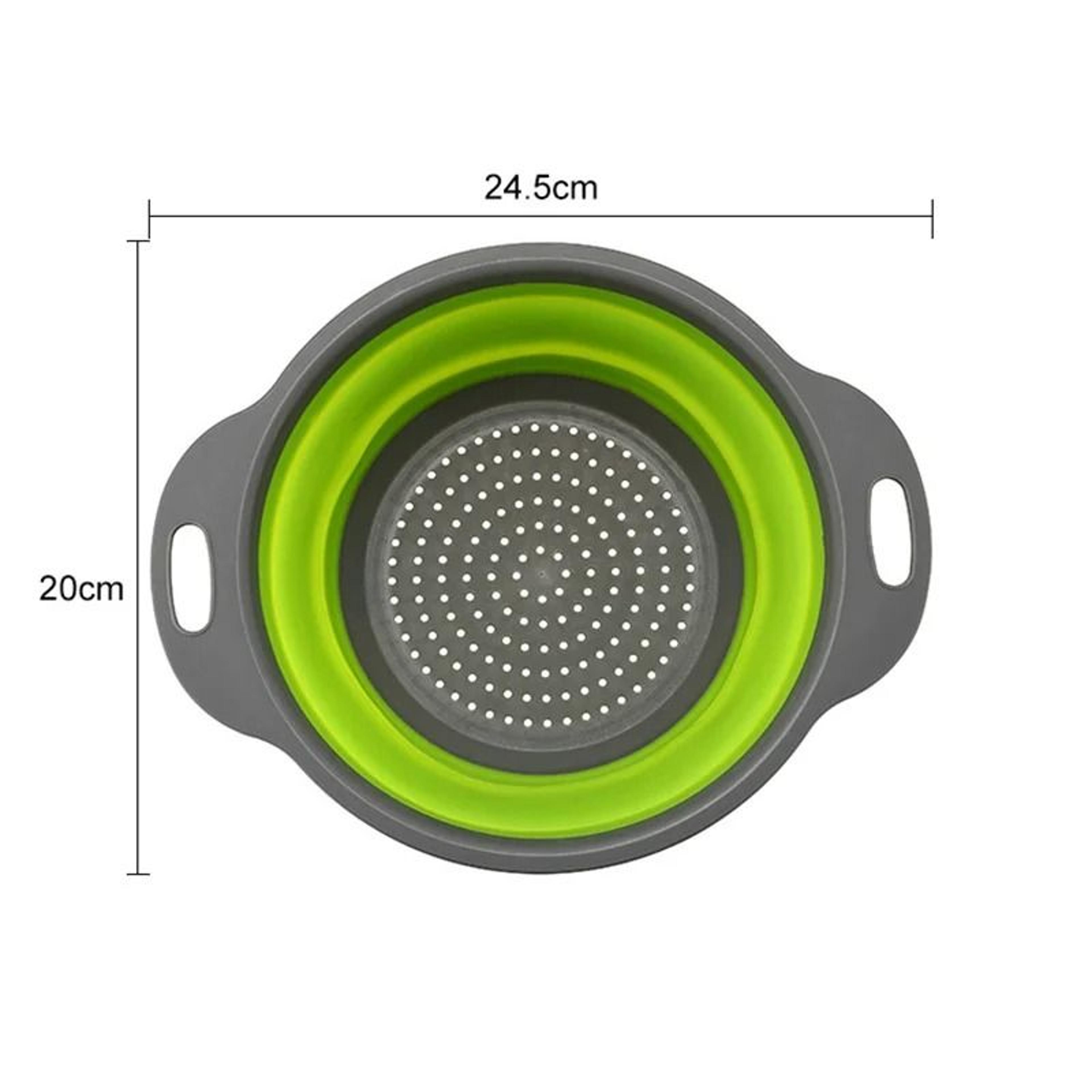 Folding Silicone Colander  Collapsible Vegetable Fruit Washing Drain Basket 10