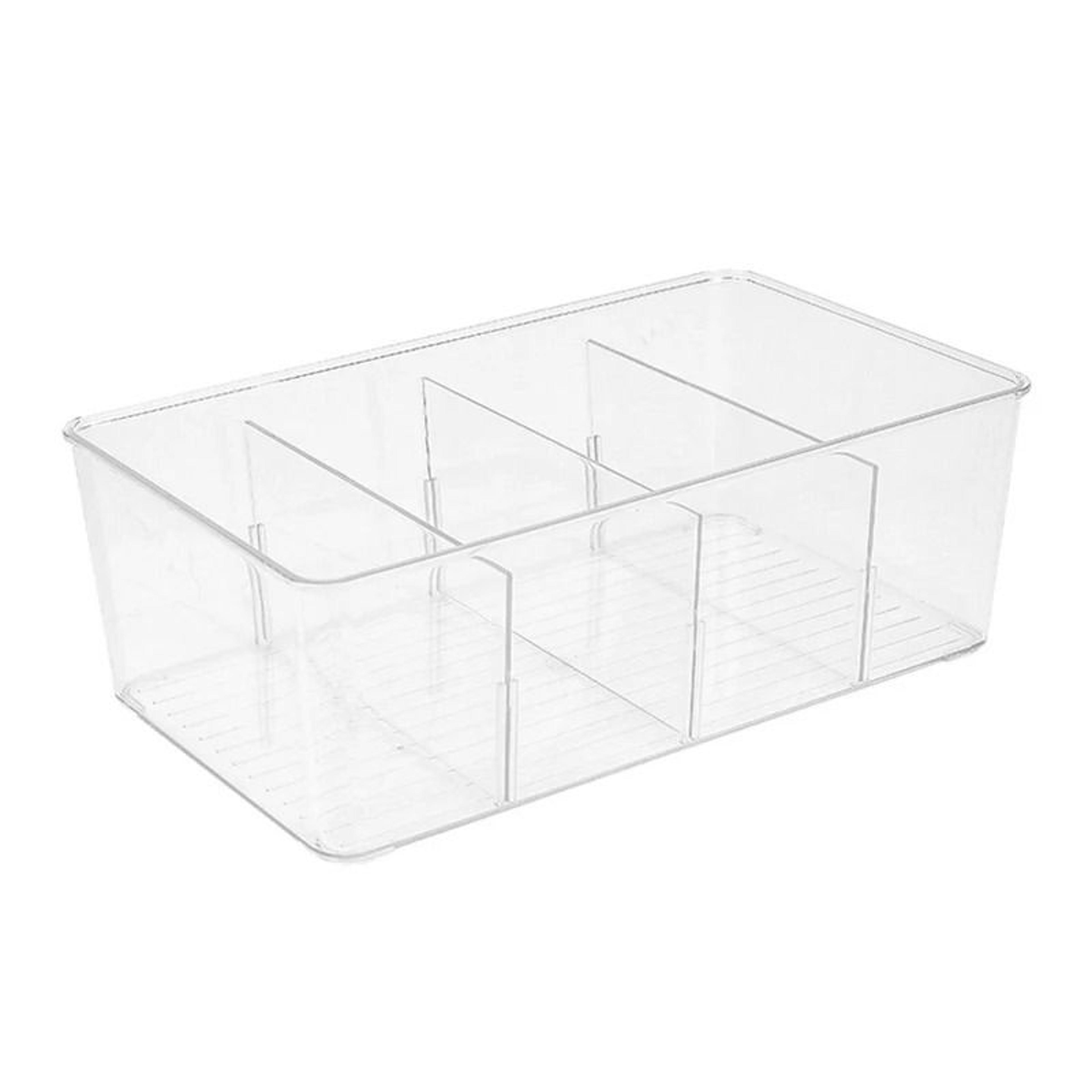 Acrylic Transparent Tea Bag Storage Box With Lid Compartment Organizer 5
