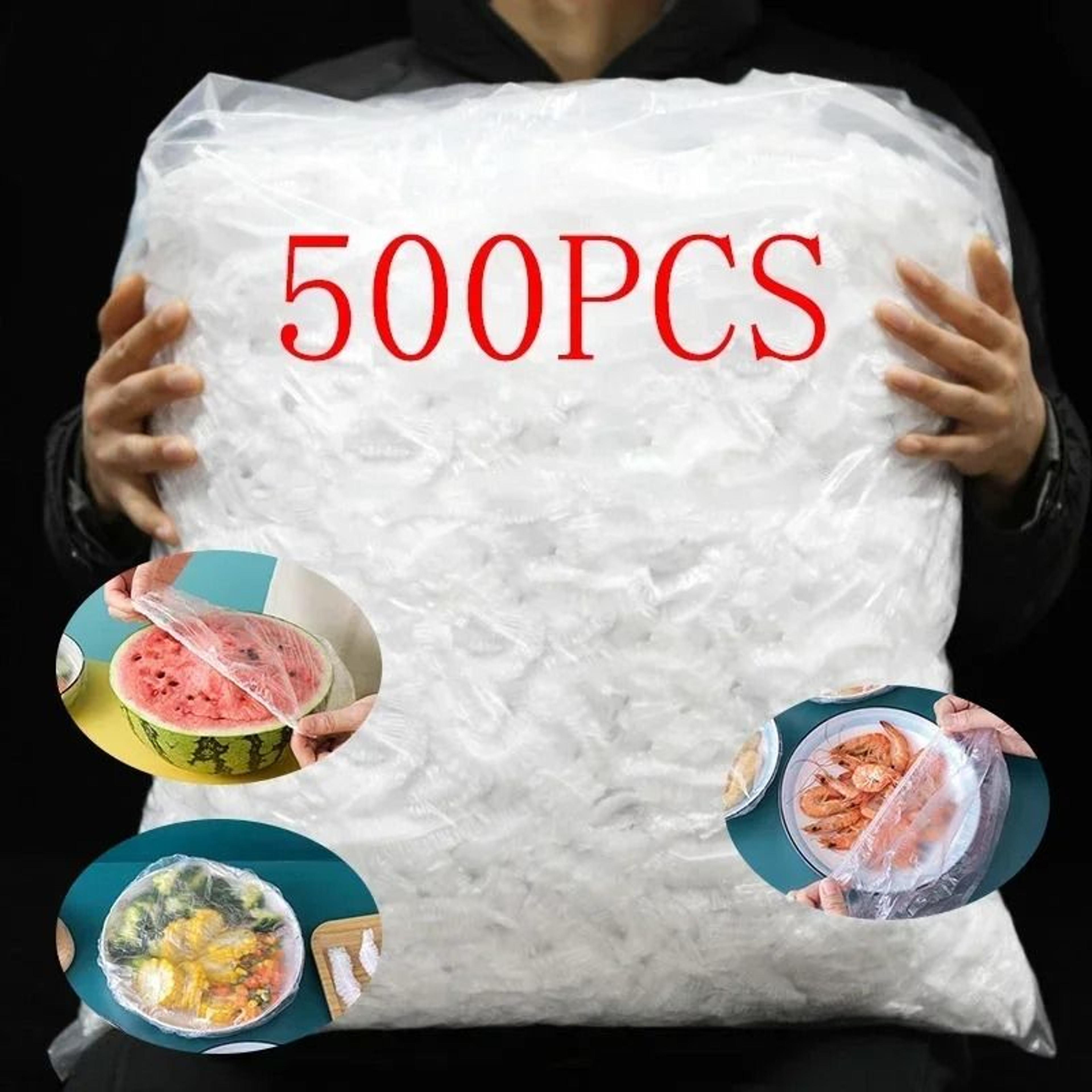 500-piece bulk fresh keeping film stretch wrap food and dish cover bag pack