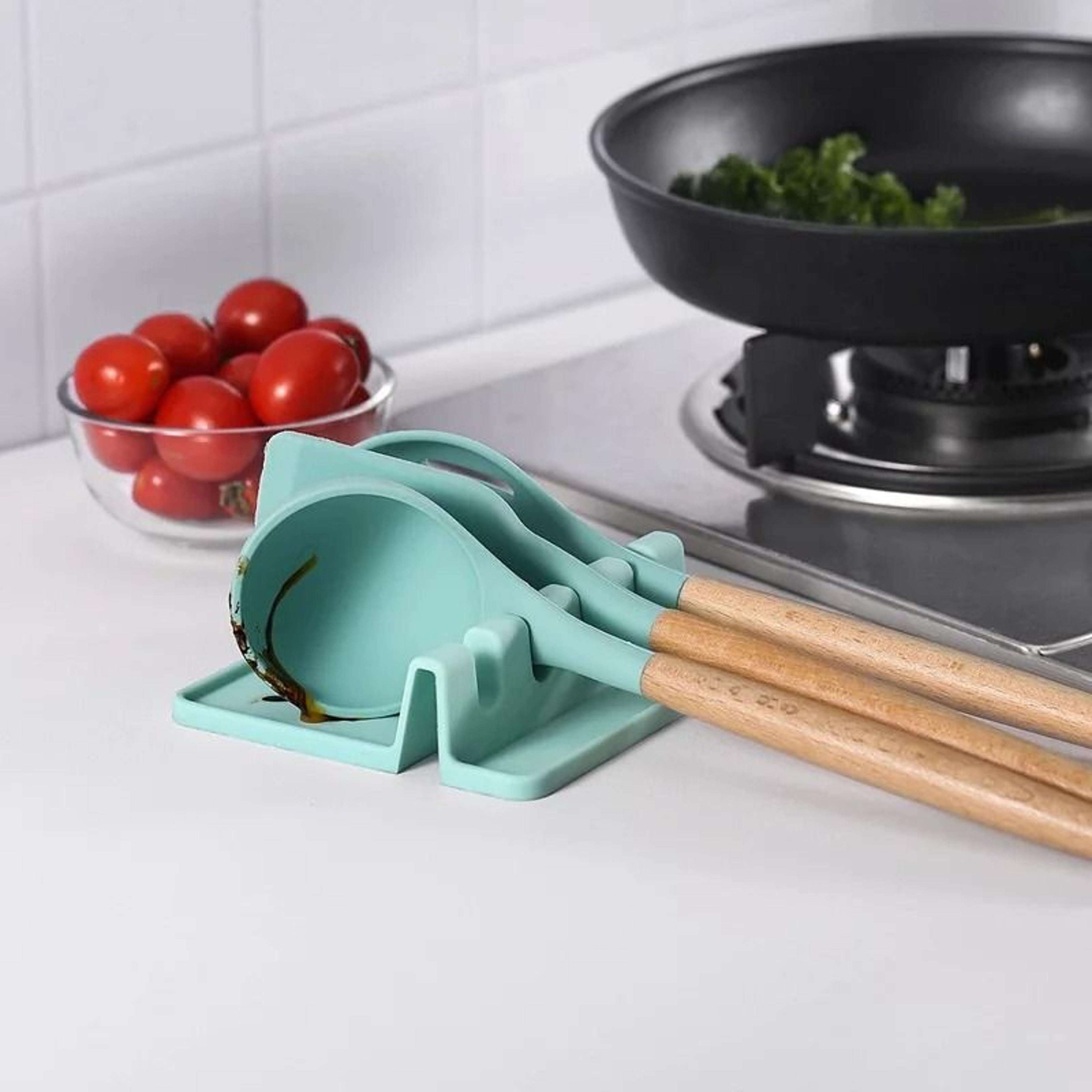 Silicone Tableware Drying Kitchen Utensil Rack Rest Holder And NonSlip Storage Pad 3