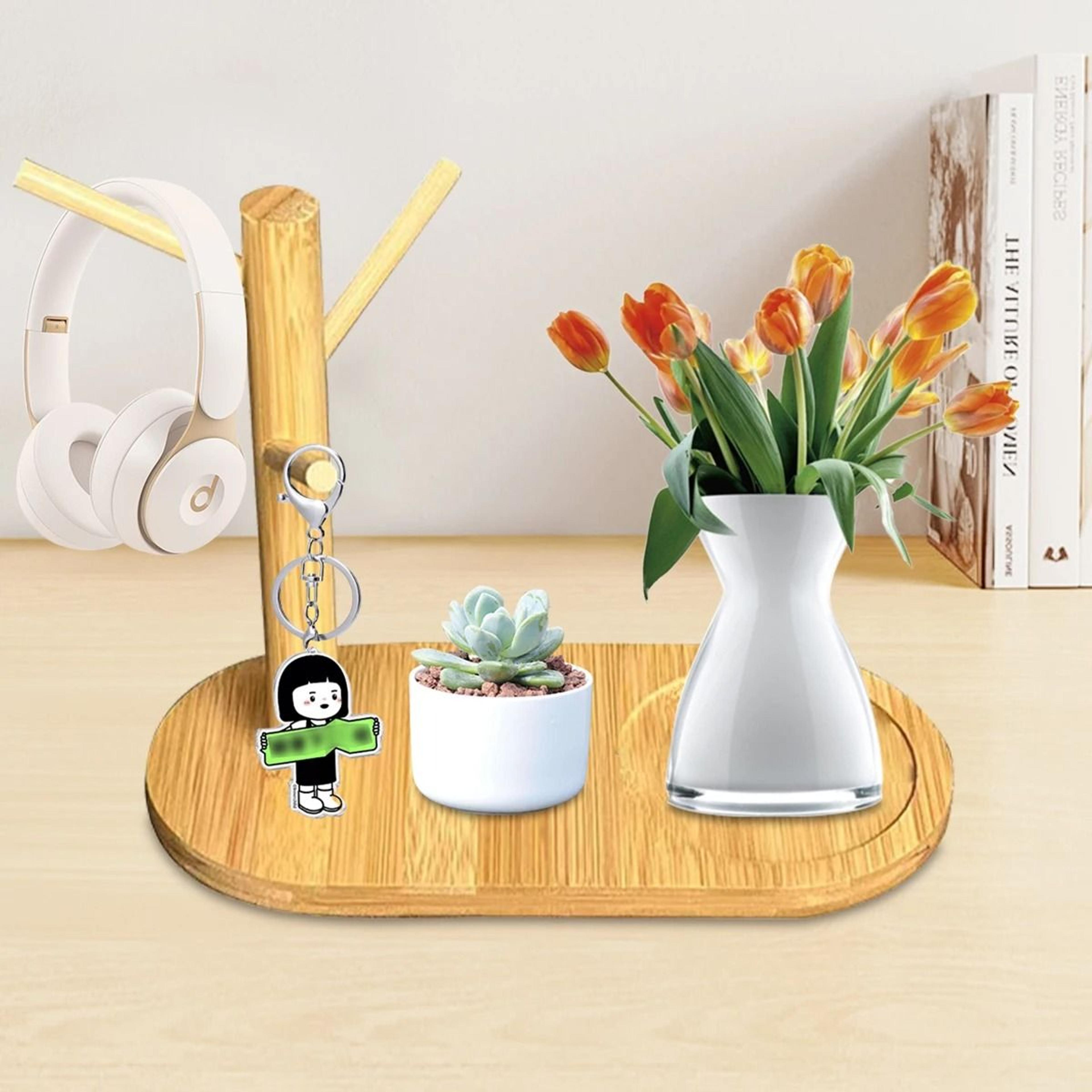Mug Tree Holder  Bamboo Coffee Cup Rack And Countertop Organizer 5