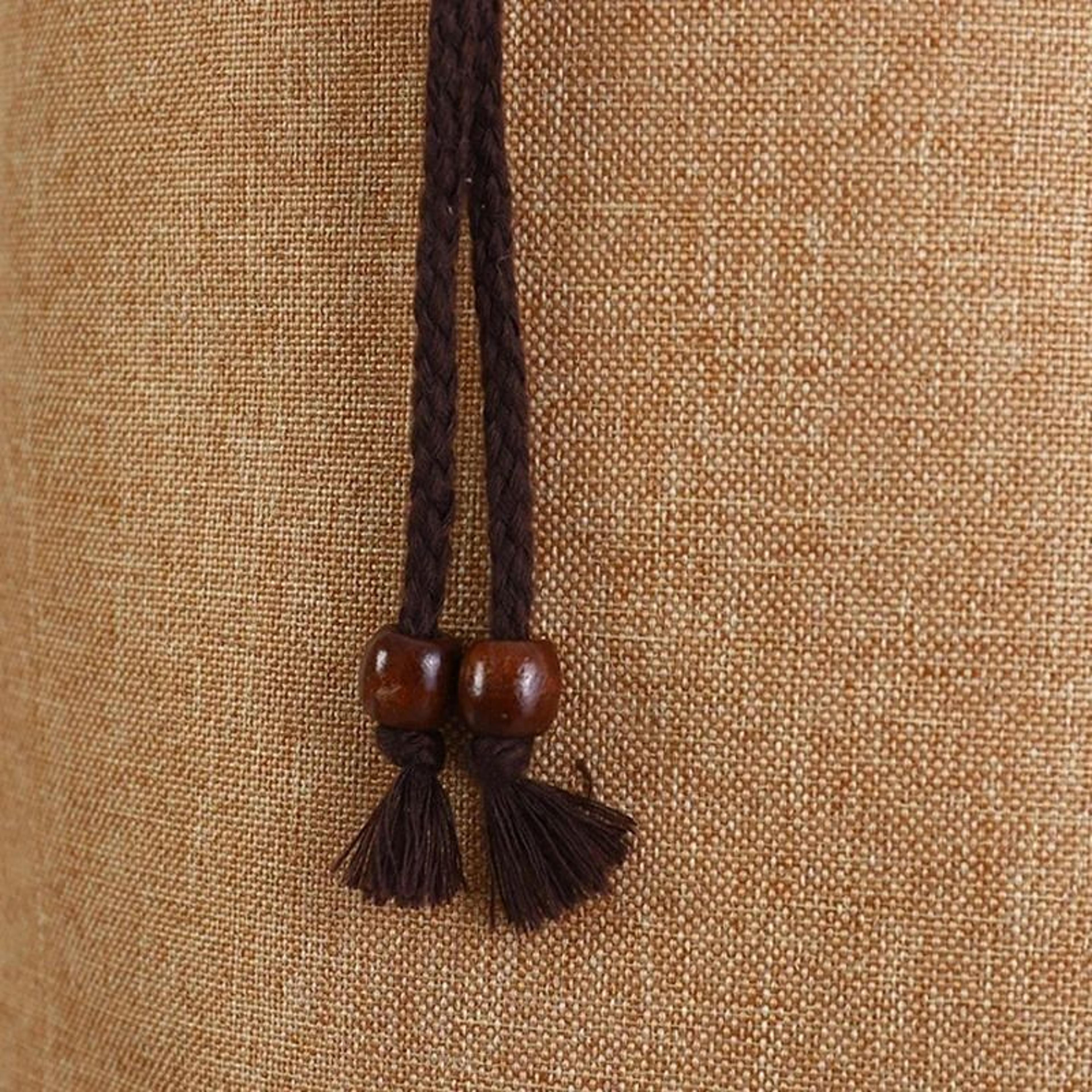 Kitchen Hessian Burlap Drawstring Storage Bag For Vegetables And Grains 4