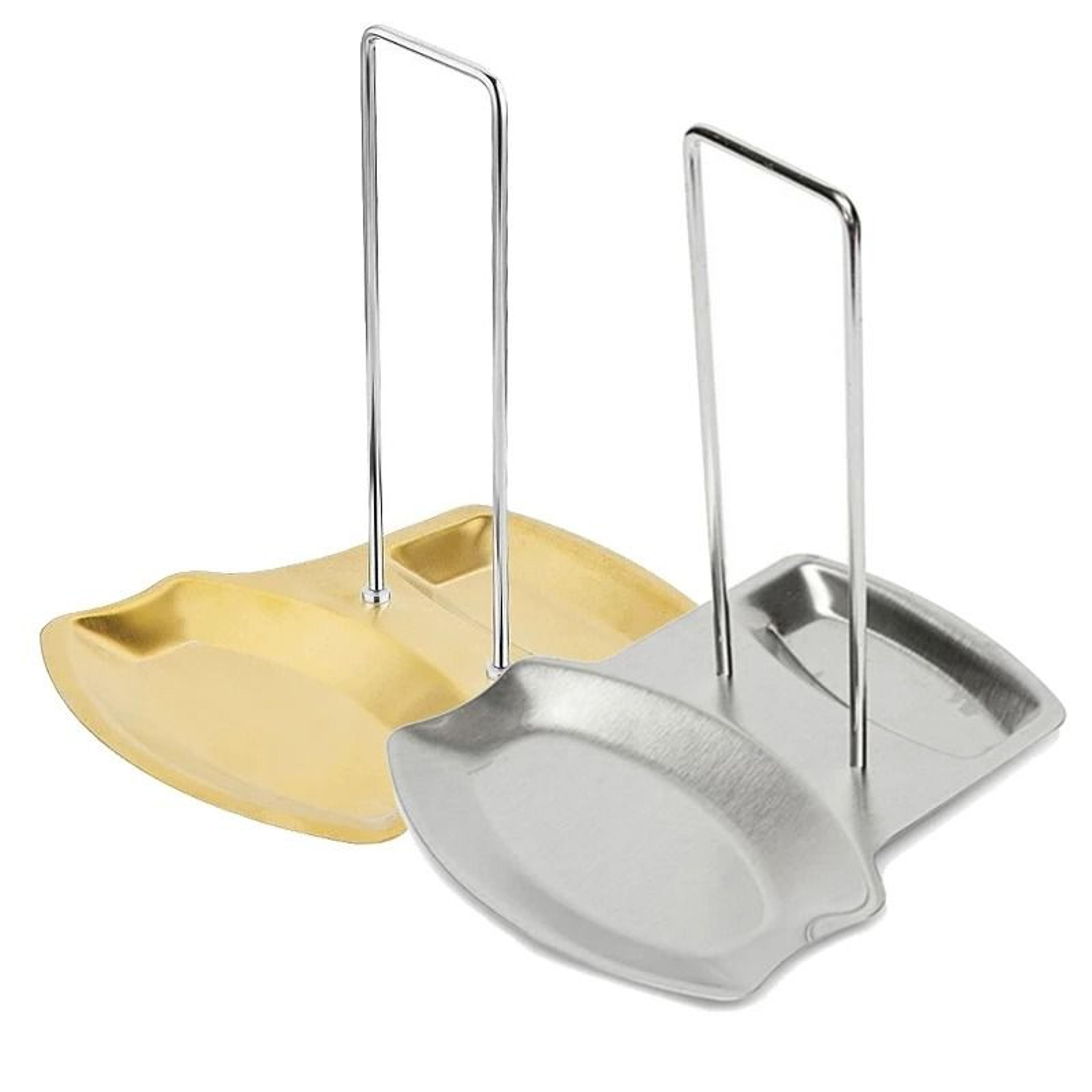 Stainless Steel Pot Lid Shelf And Countertop Spoon Rest Organizer 8
